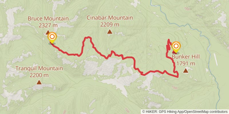 Chipmunk Peak Trail stage 4 Map