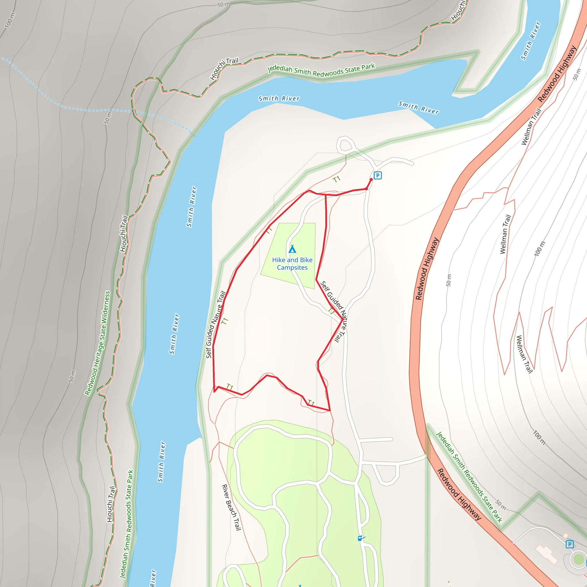 Self - Guided Nature Trail mobile static map