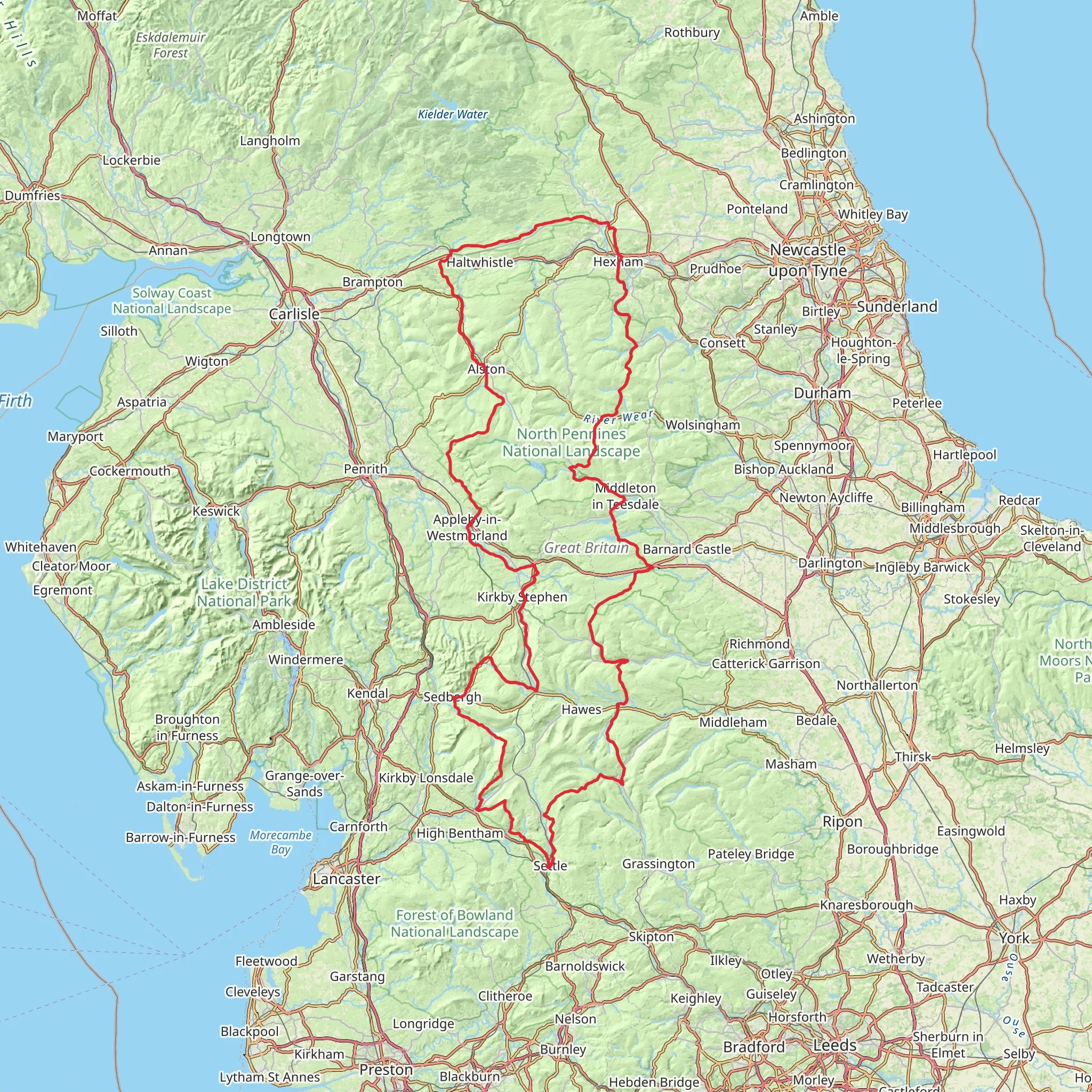 A Pennine Journey mobile static map