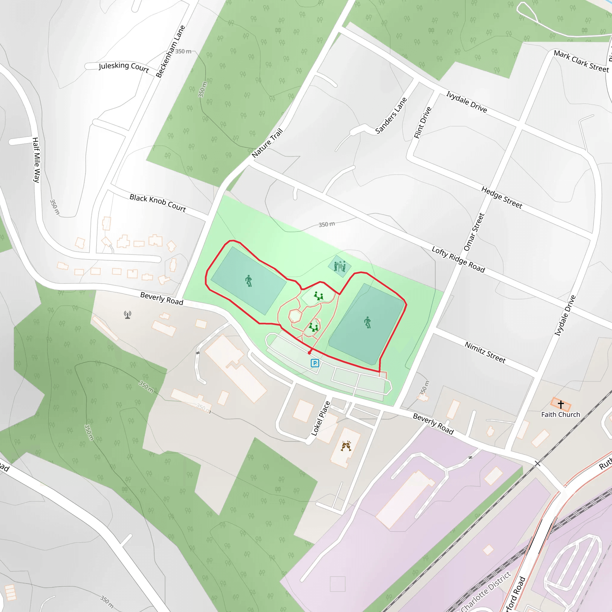 Herdklotz Park Loop mobile static map