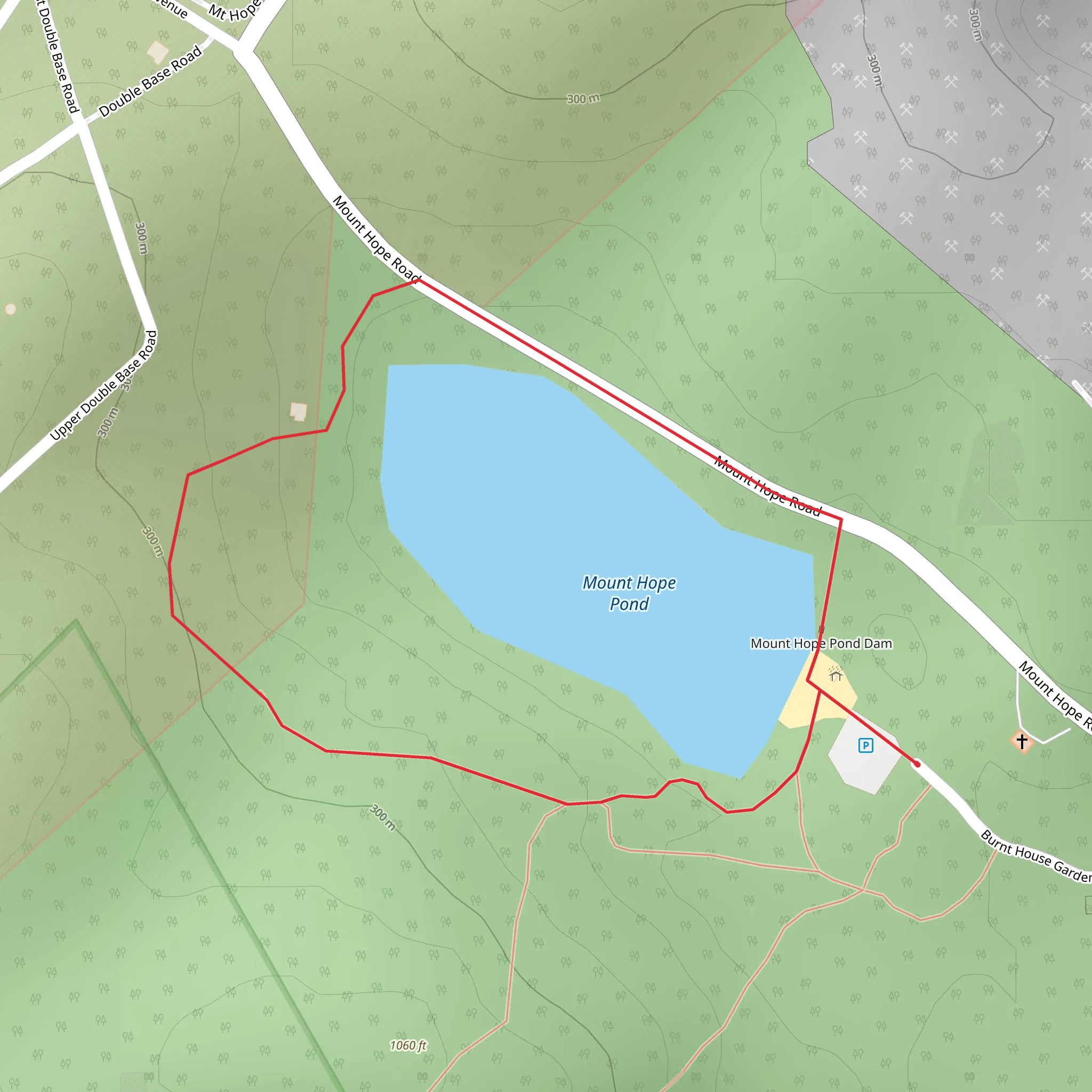 Mount Hope Pond Loop mobile static map