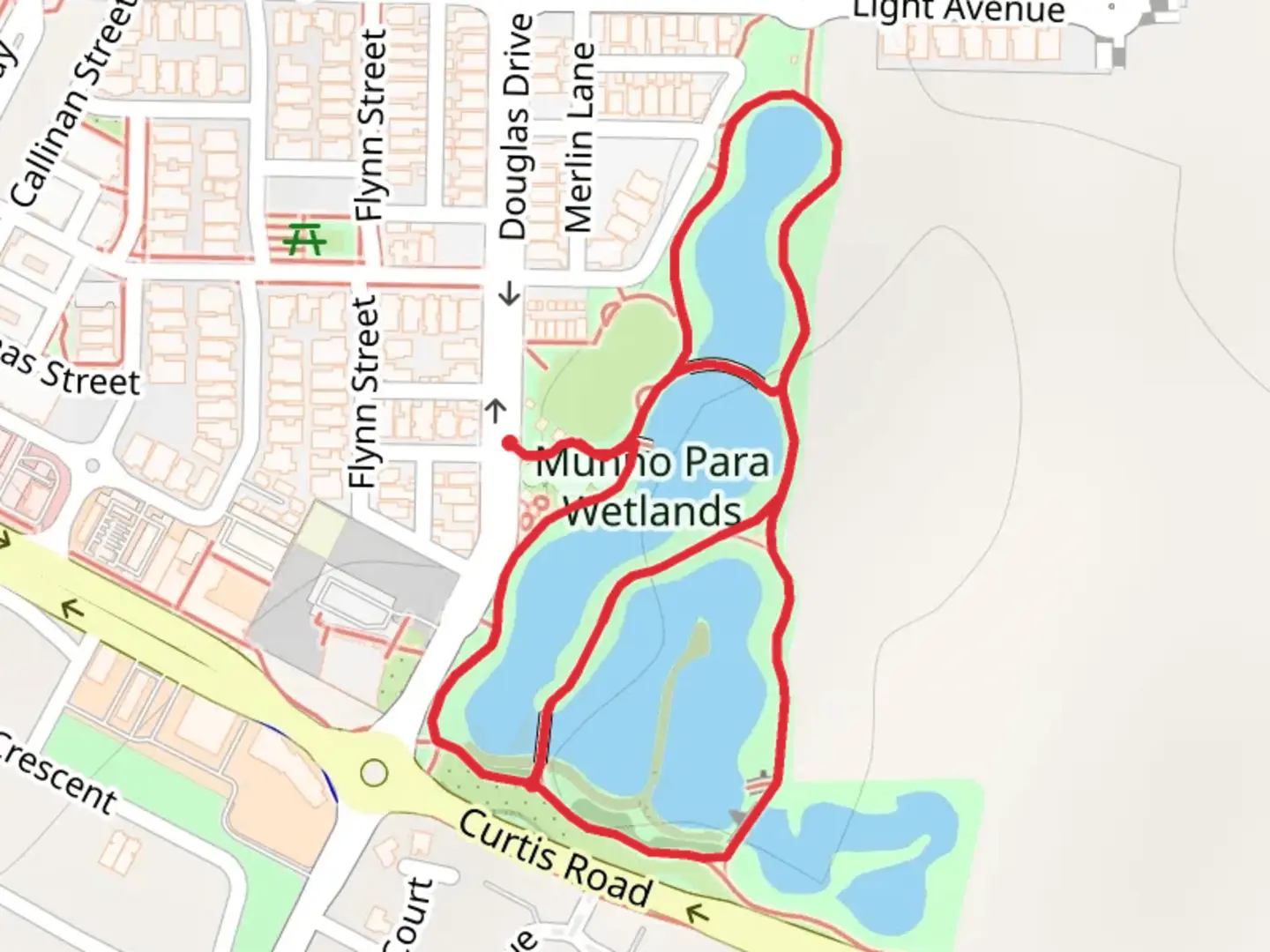 An image depicting the trail Curtis Wetlands Walk and its surrounding area.
