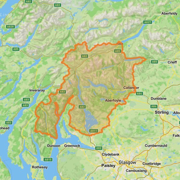 Loch Lomond And The Trossachs National Park mobile static map