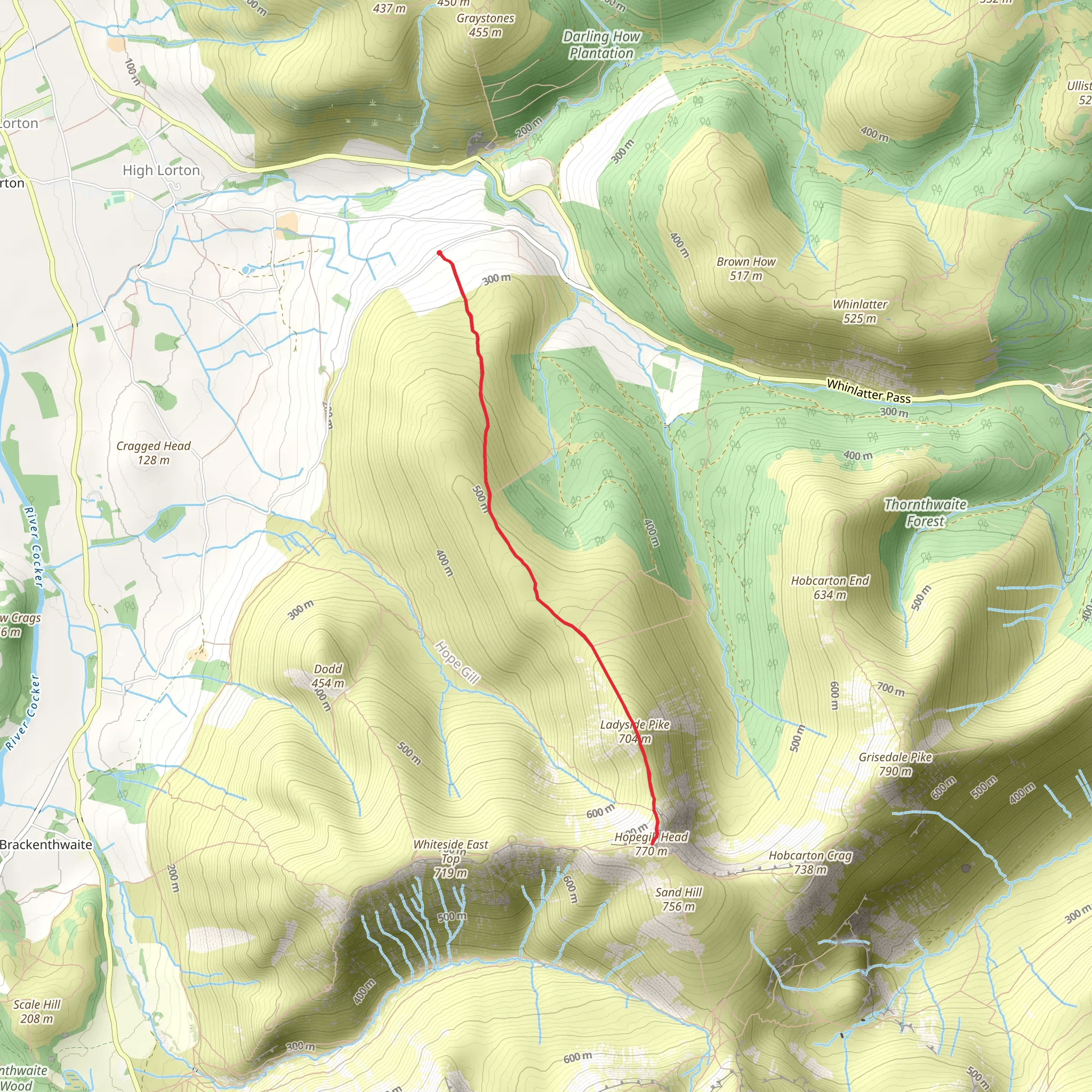 Hopegill Head mobile static map