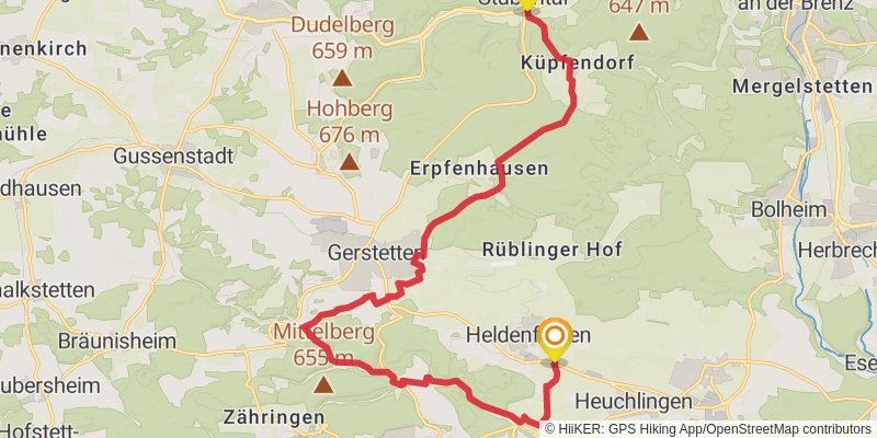 Albschäferweg stage 3 Map