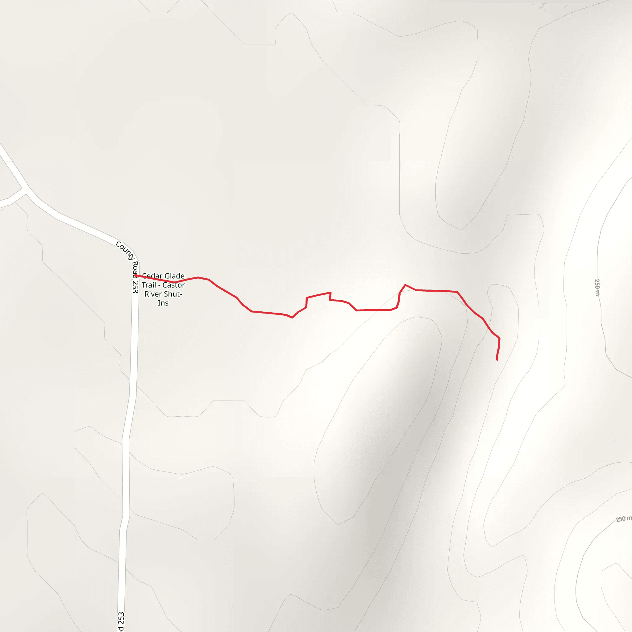 Walk to Upper castor River mobile static map