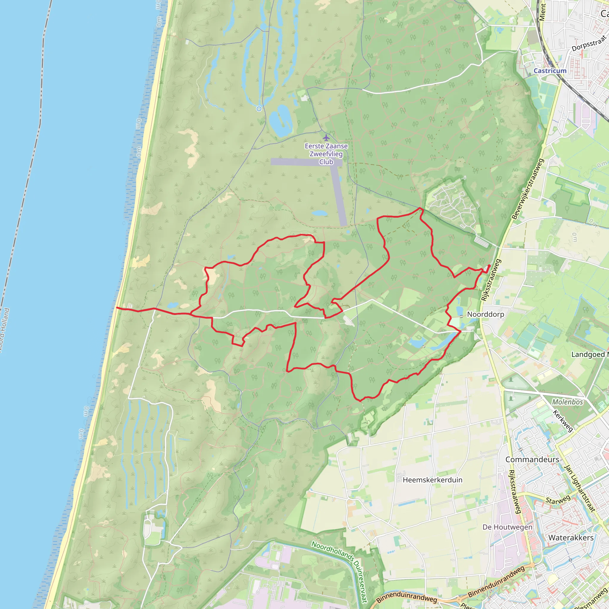Kruisberg, Recreatiegebied Strand Heemskerk and Groote Vlak Loop mobile static map