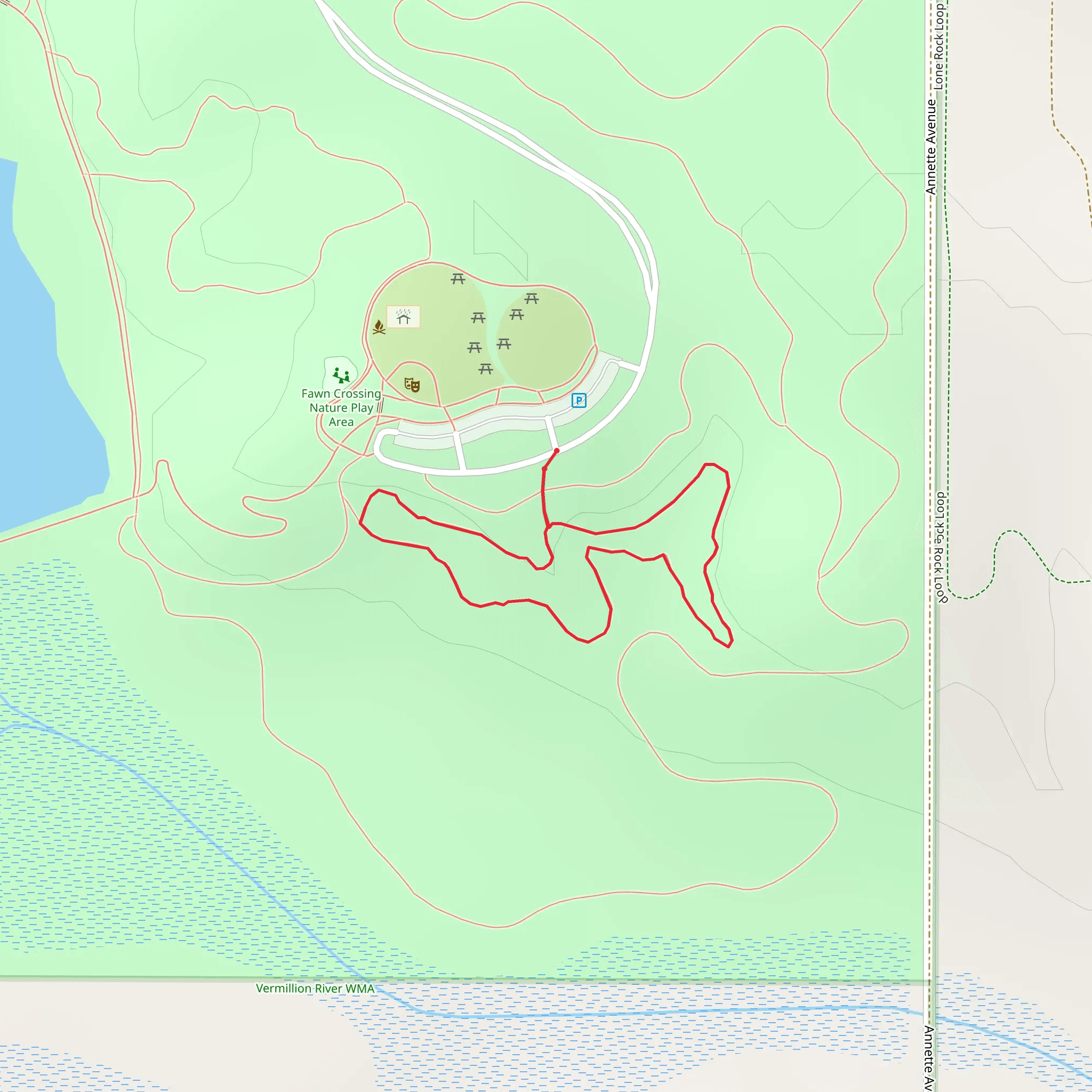 Whitetail Woods Park Loop mobile static map