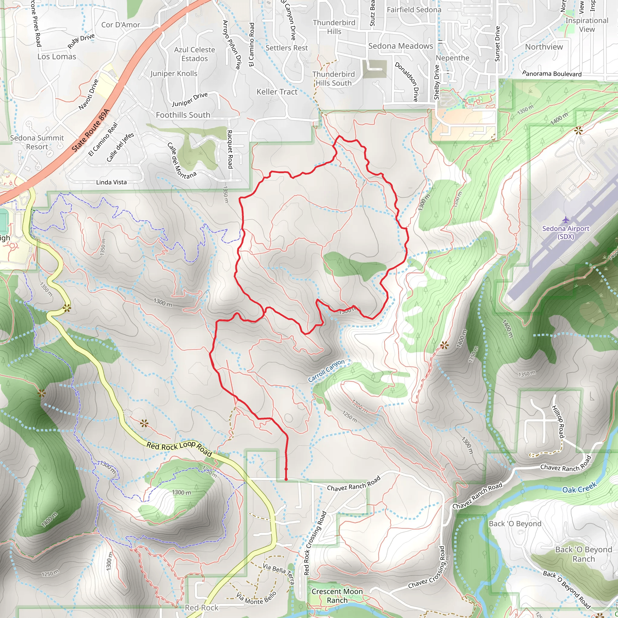 Carroll Canyon and Old Post Trail mobile static map