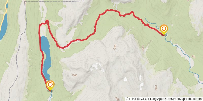 Greenstone and Caples Track stage 2 Map