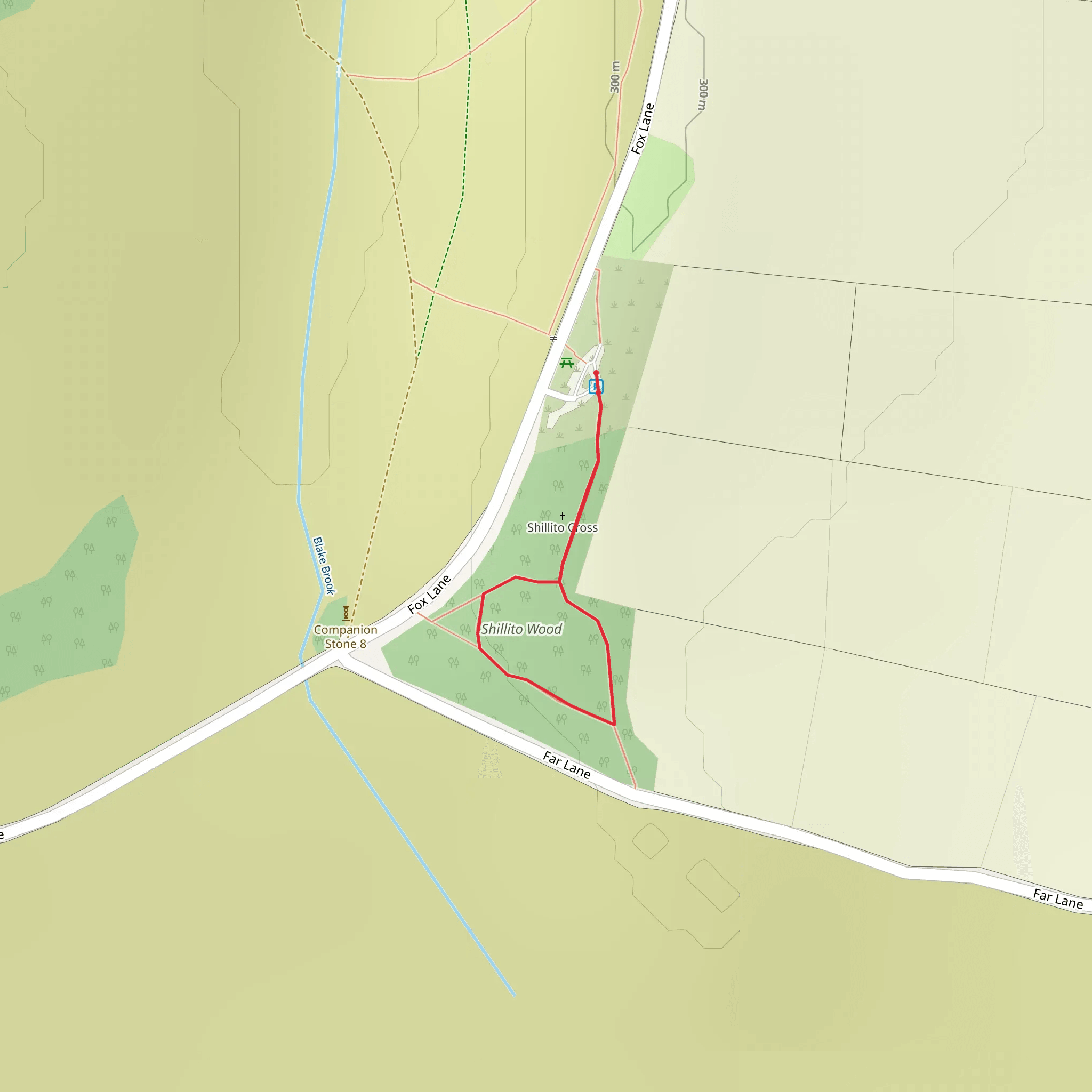 Shillito Woods Walk mobile static map