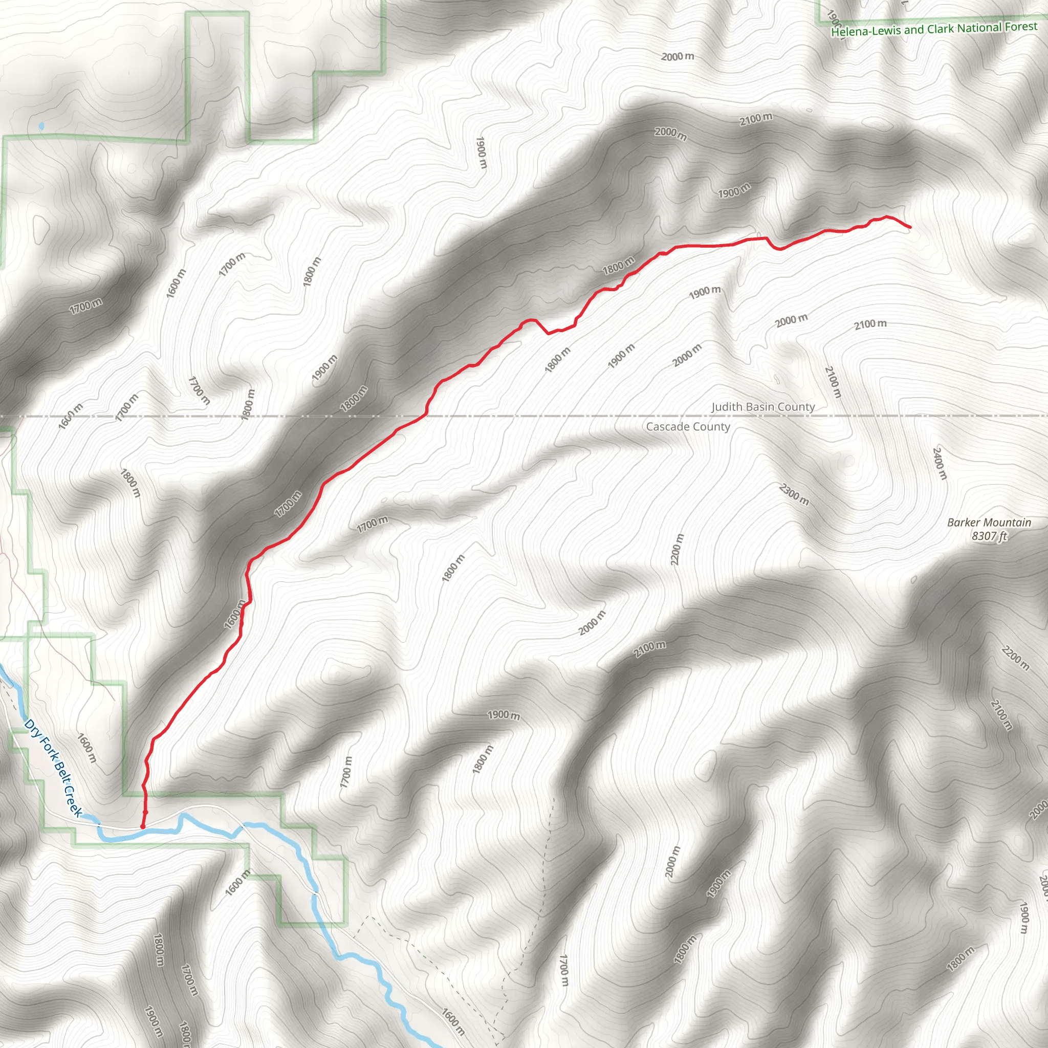 Sawmill Creek Trail mobile static map