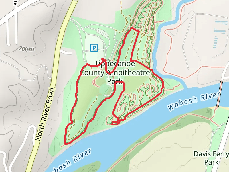 Tippecanoe County Ampitheatre Park Loop