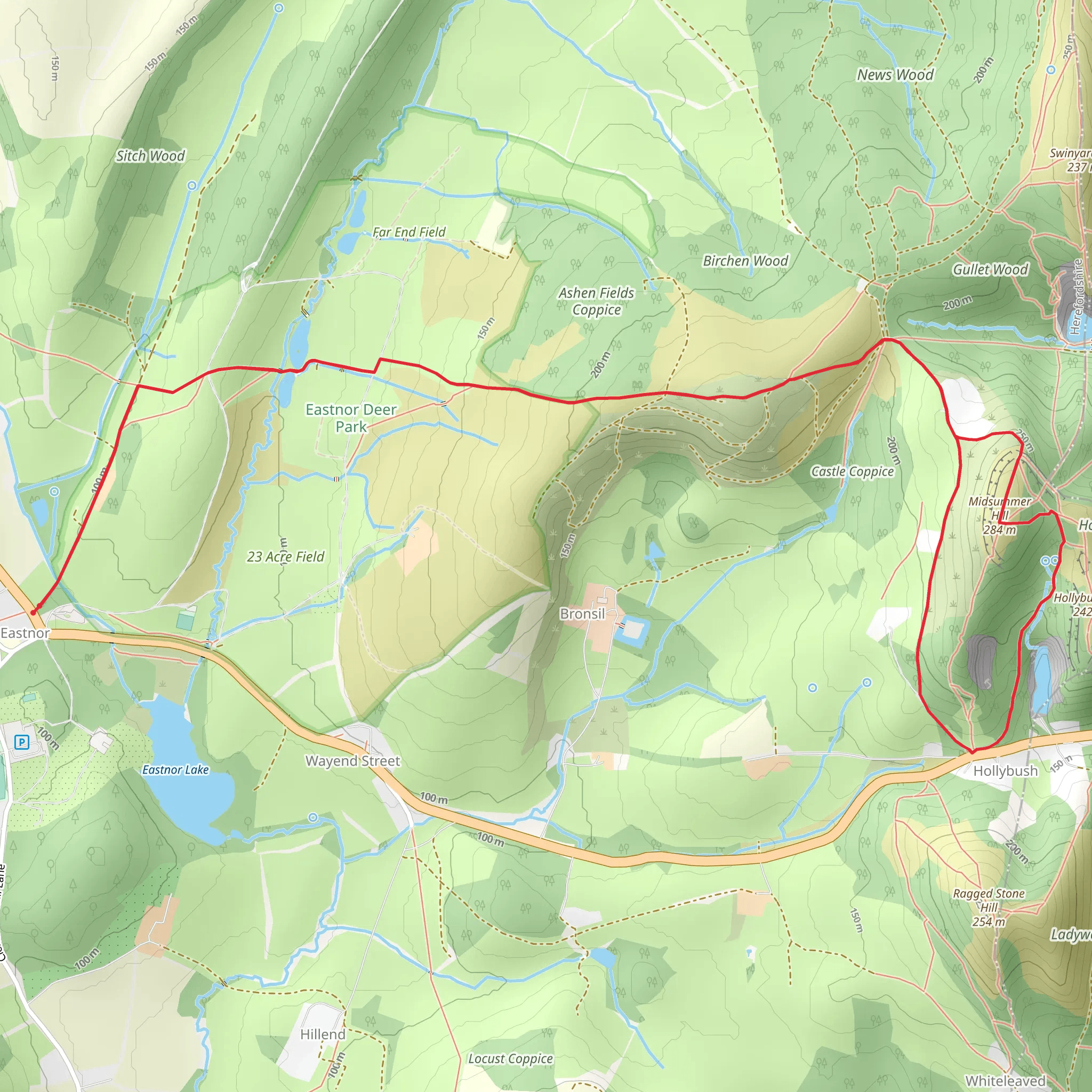 Eastnor Deer Park mobile static map
