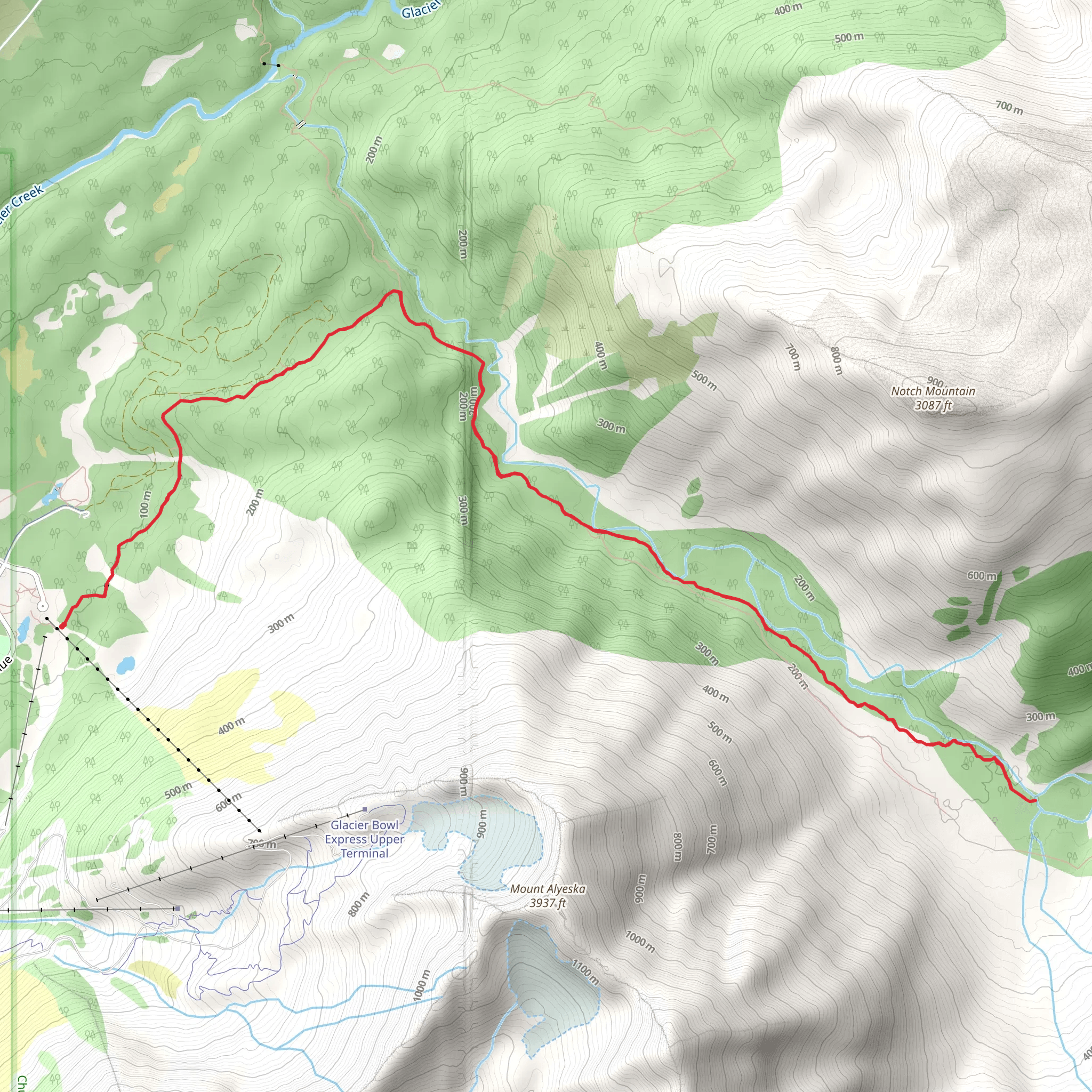 Upper Winner Creek Trail mobile static map