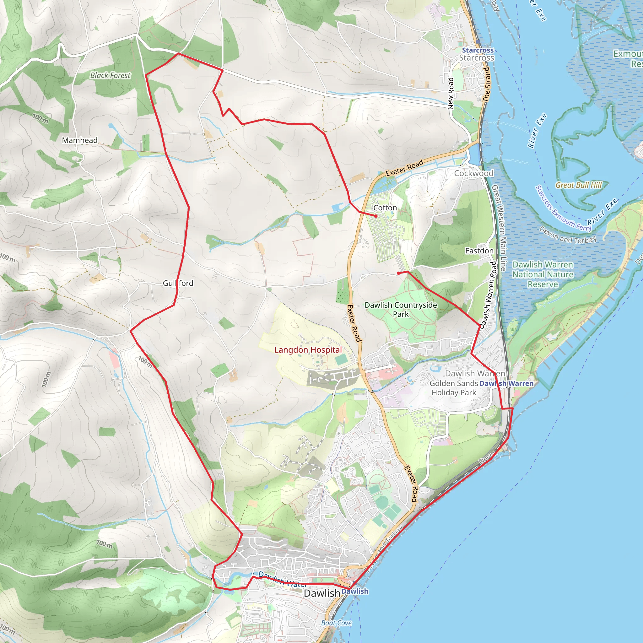 Cofton - Around Dawlish Walk mobile static map