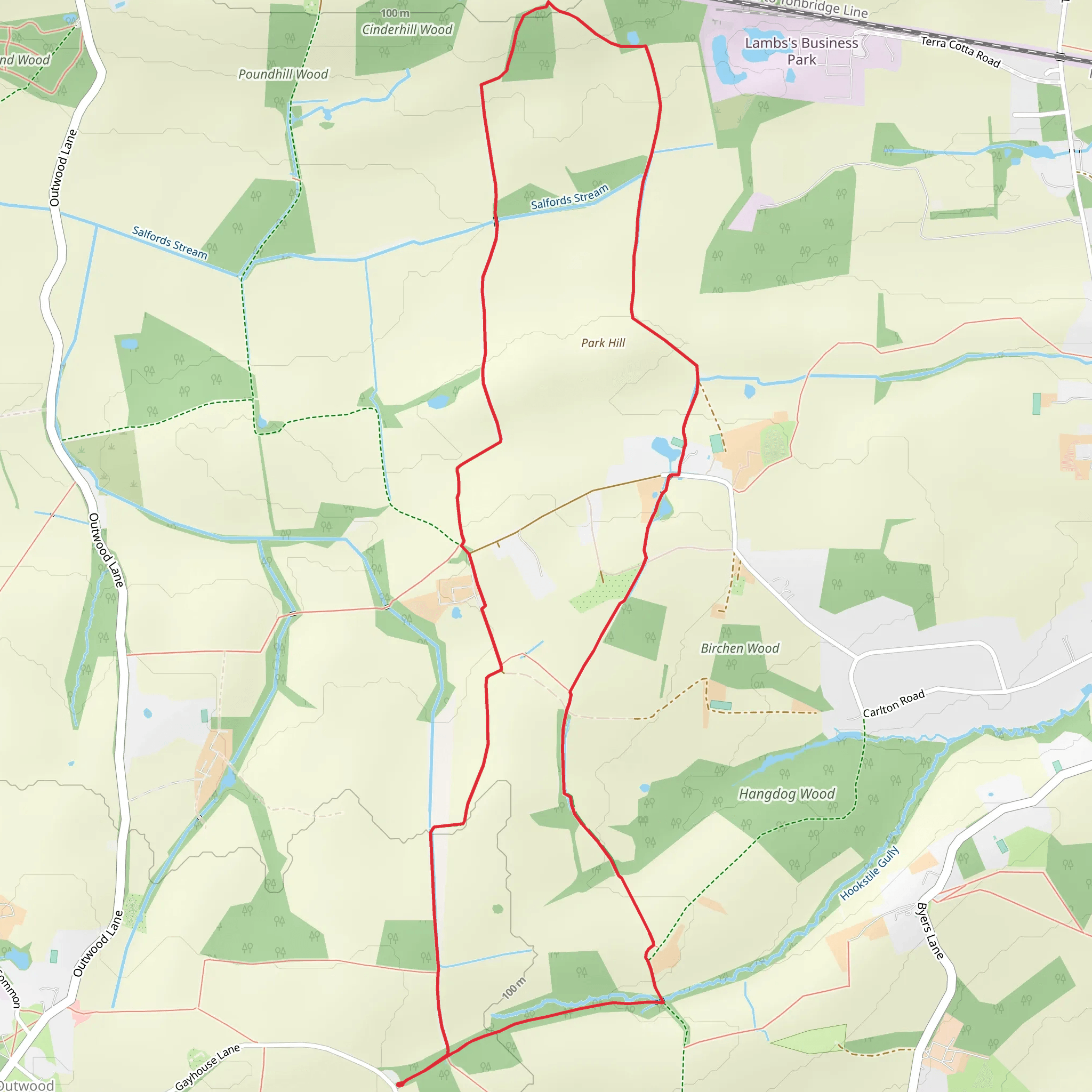 Park Hill Loop mobile static map