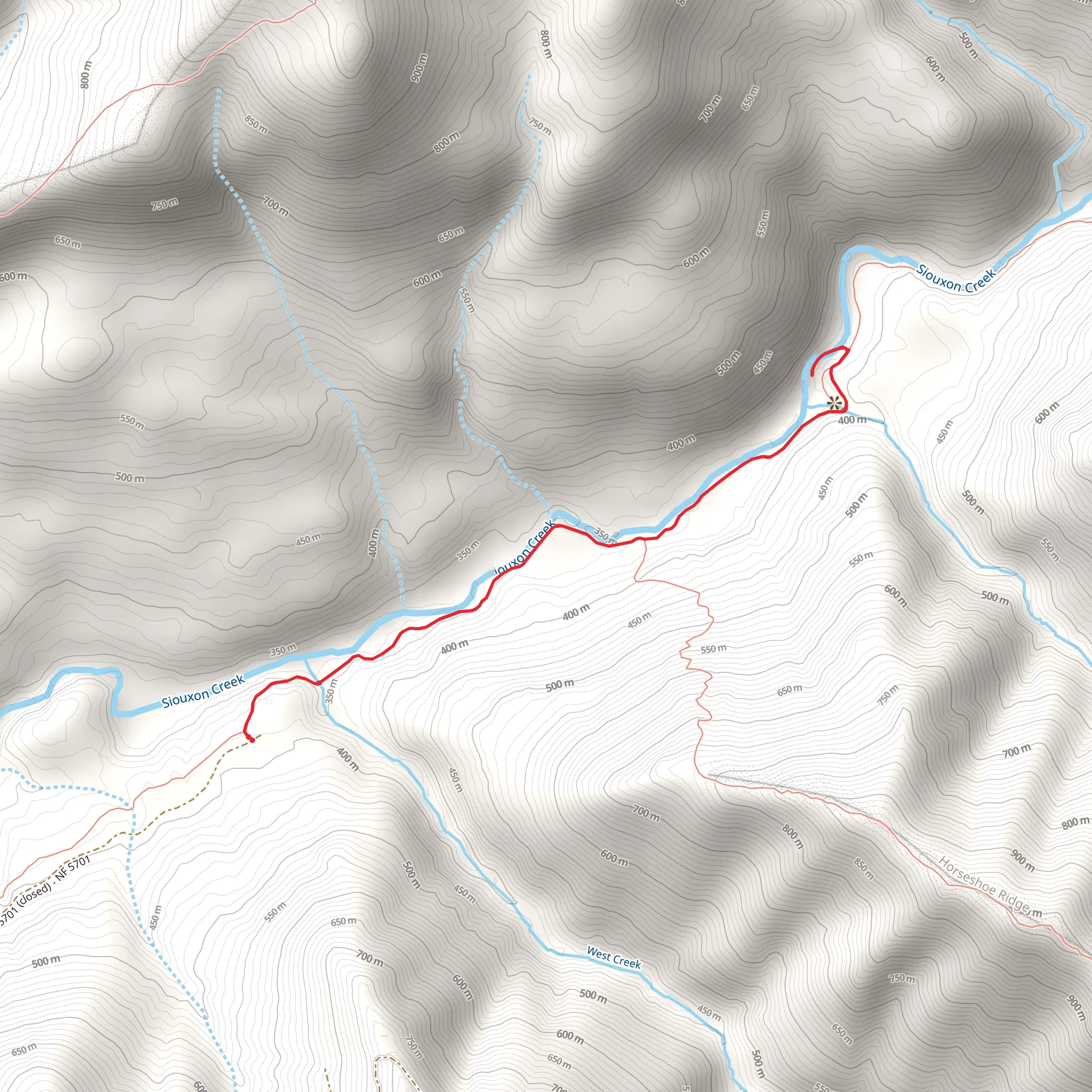 Horseshoe Falls Trail mobile static map