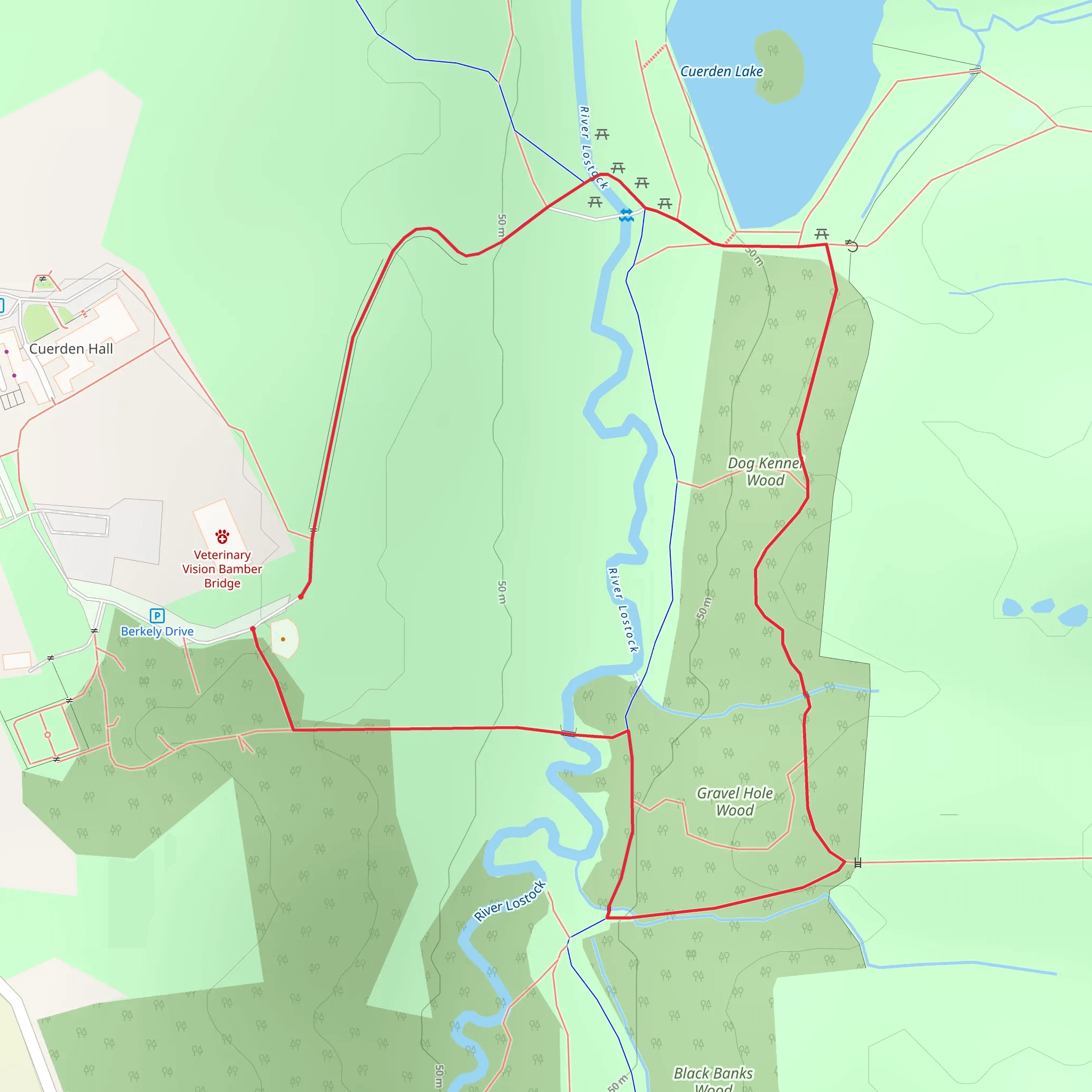 Gravel Hole Wood Loop mobile static map