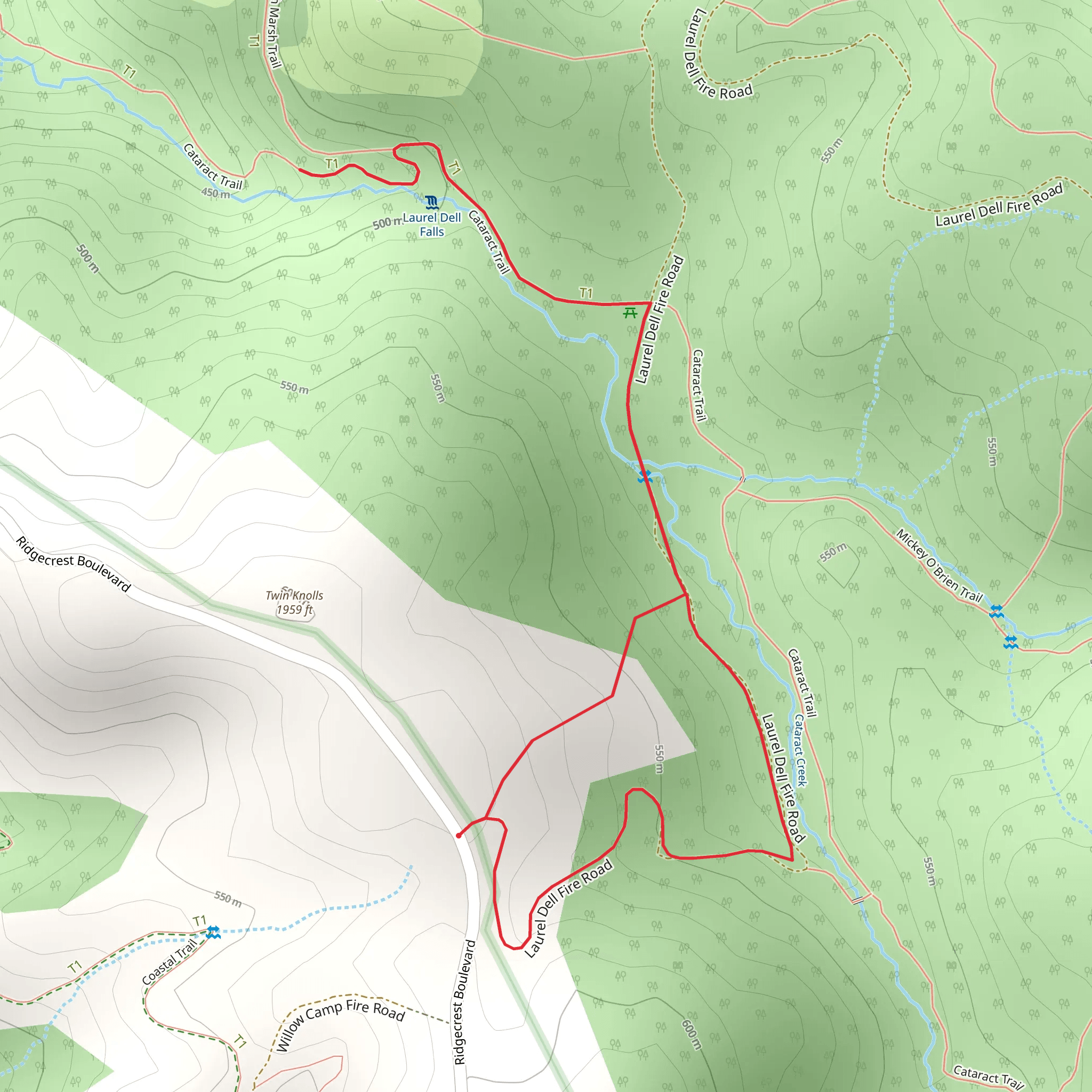 Cataract Falls mobile static map
