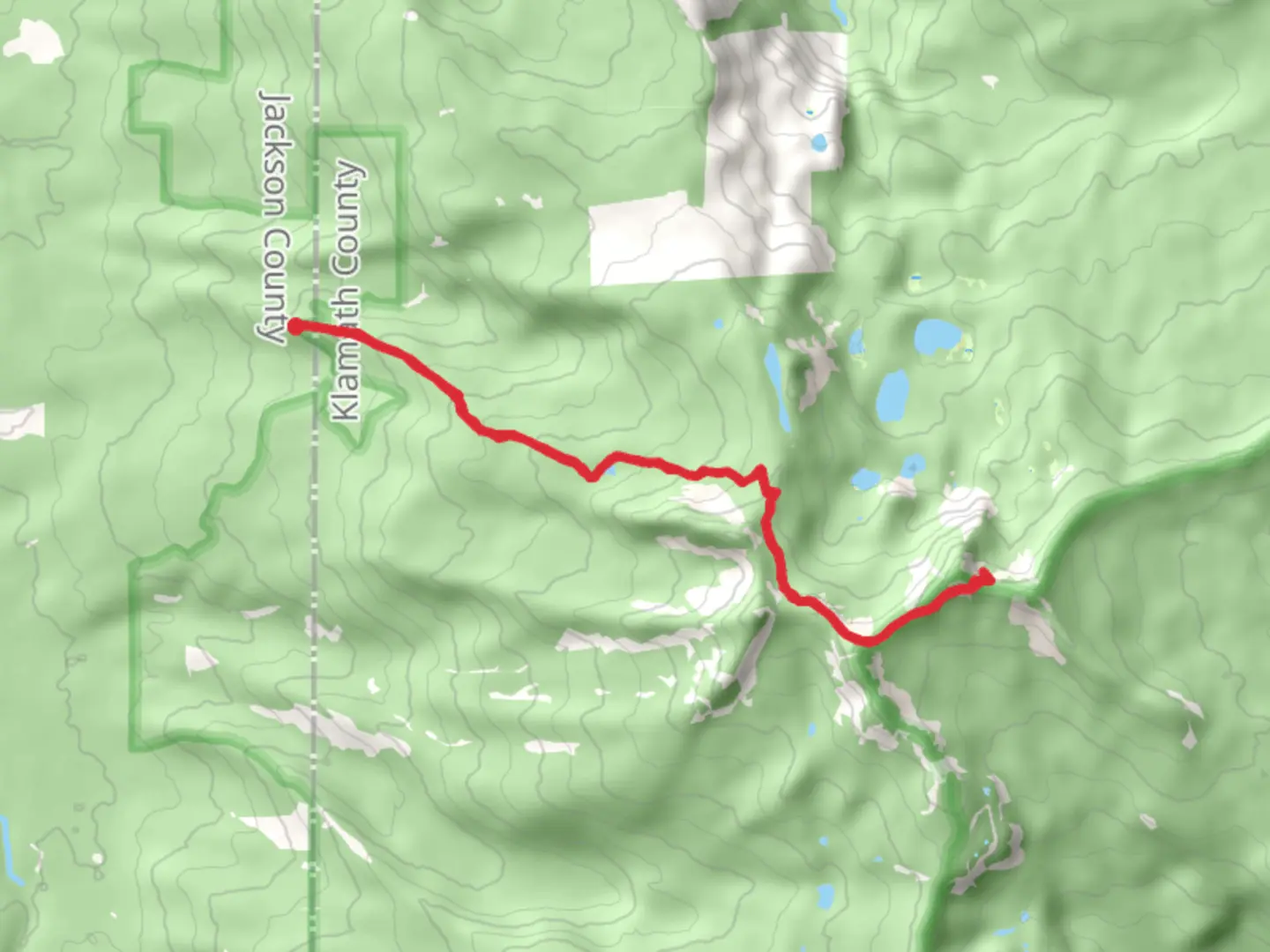 An image depicting the trail Devils Peak via PCT and its surrounding area.
