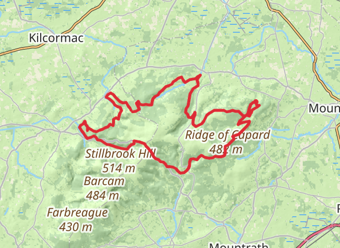 Slieve Bloom Way mobile static map