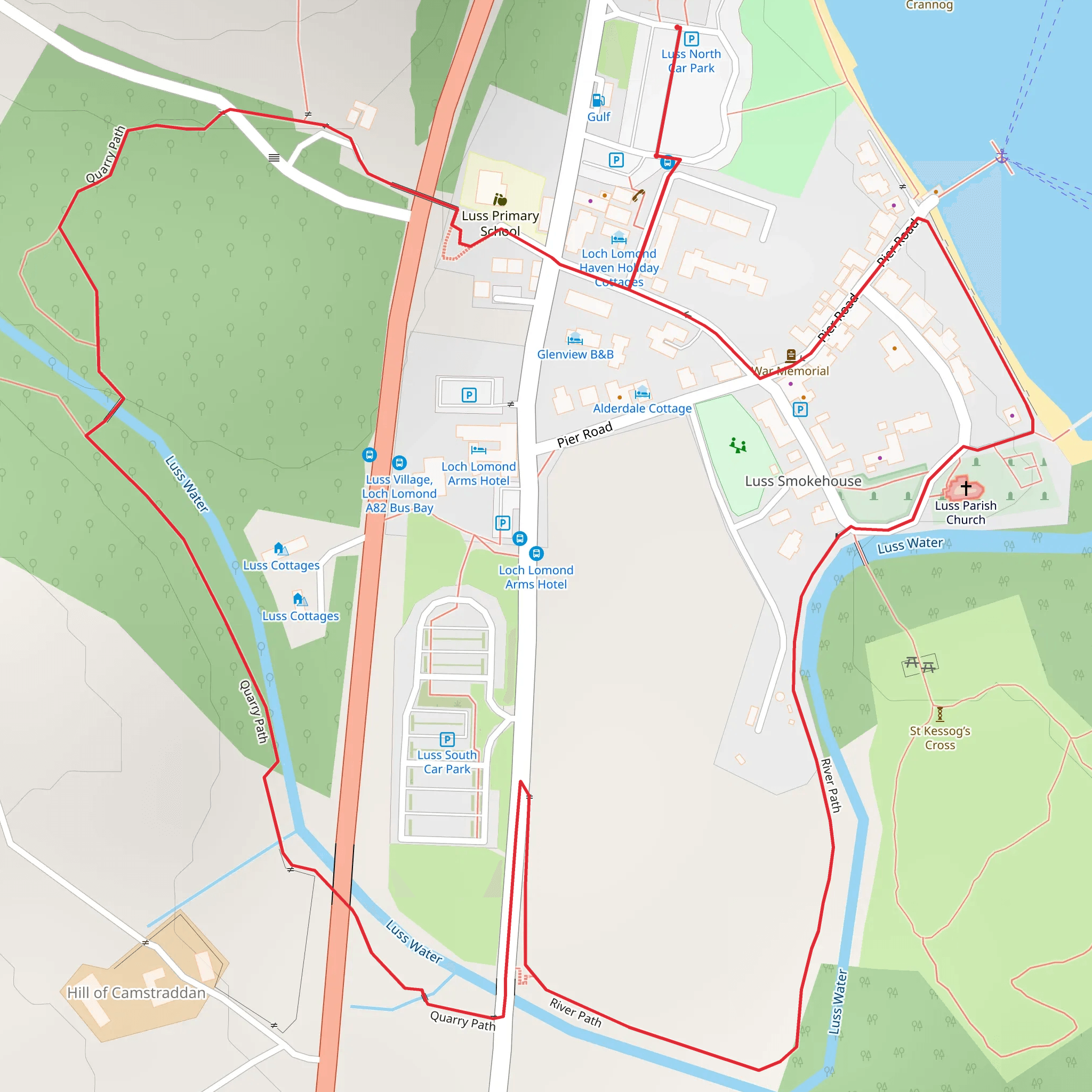 Luss Village - Luss Herritage Walk mobile static map