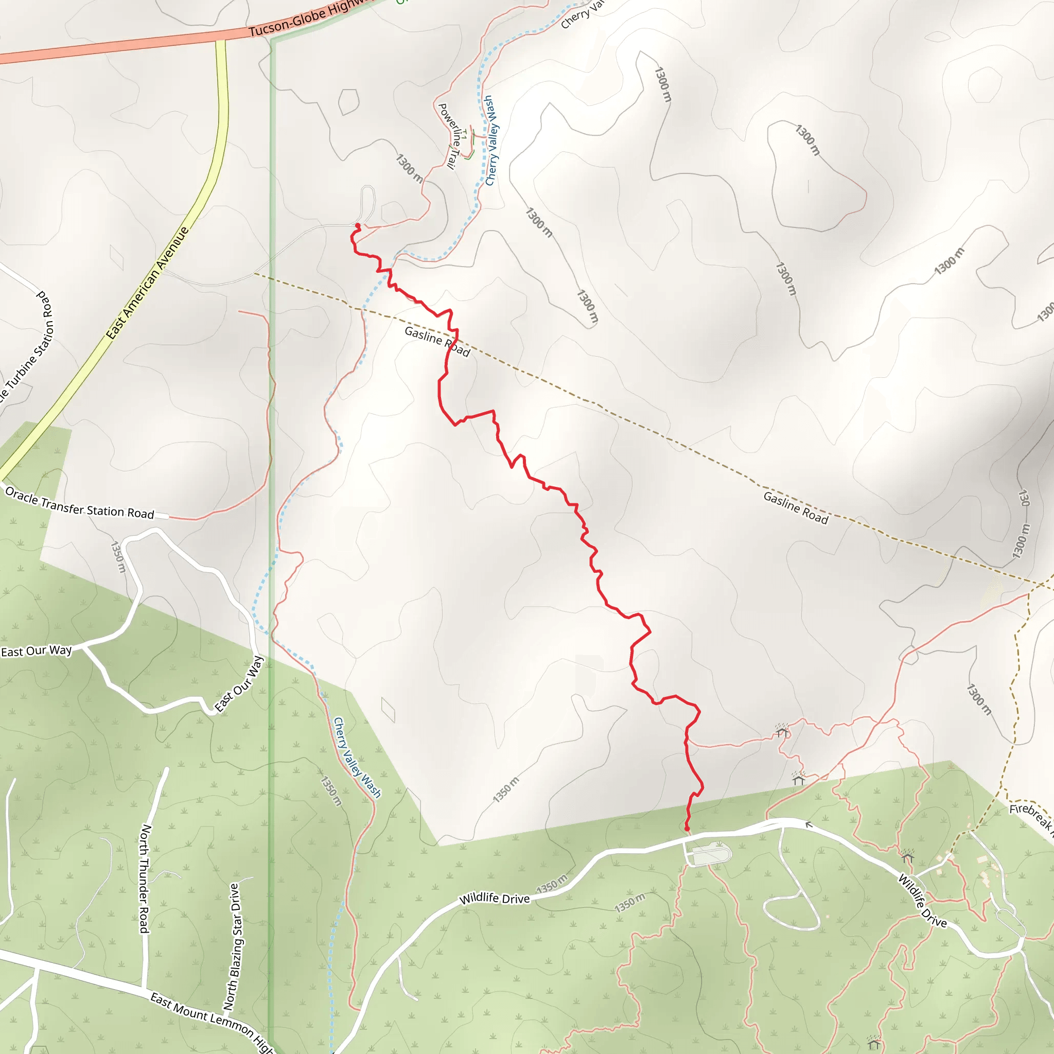 Mariposa Trail mobile static map