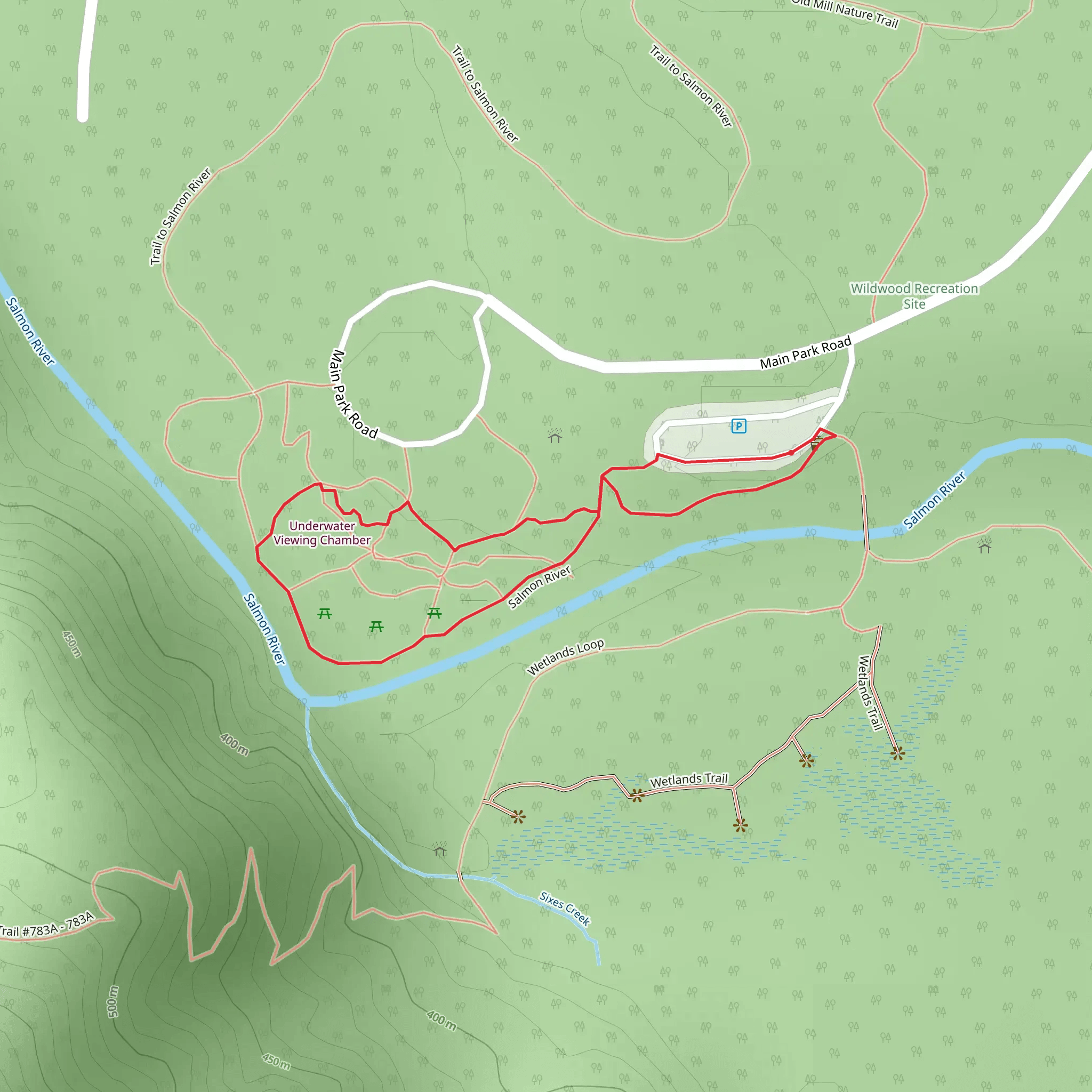 Salmon River - Boulder Ridge Loop Trail mobile static map