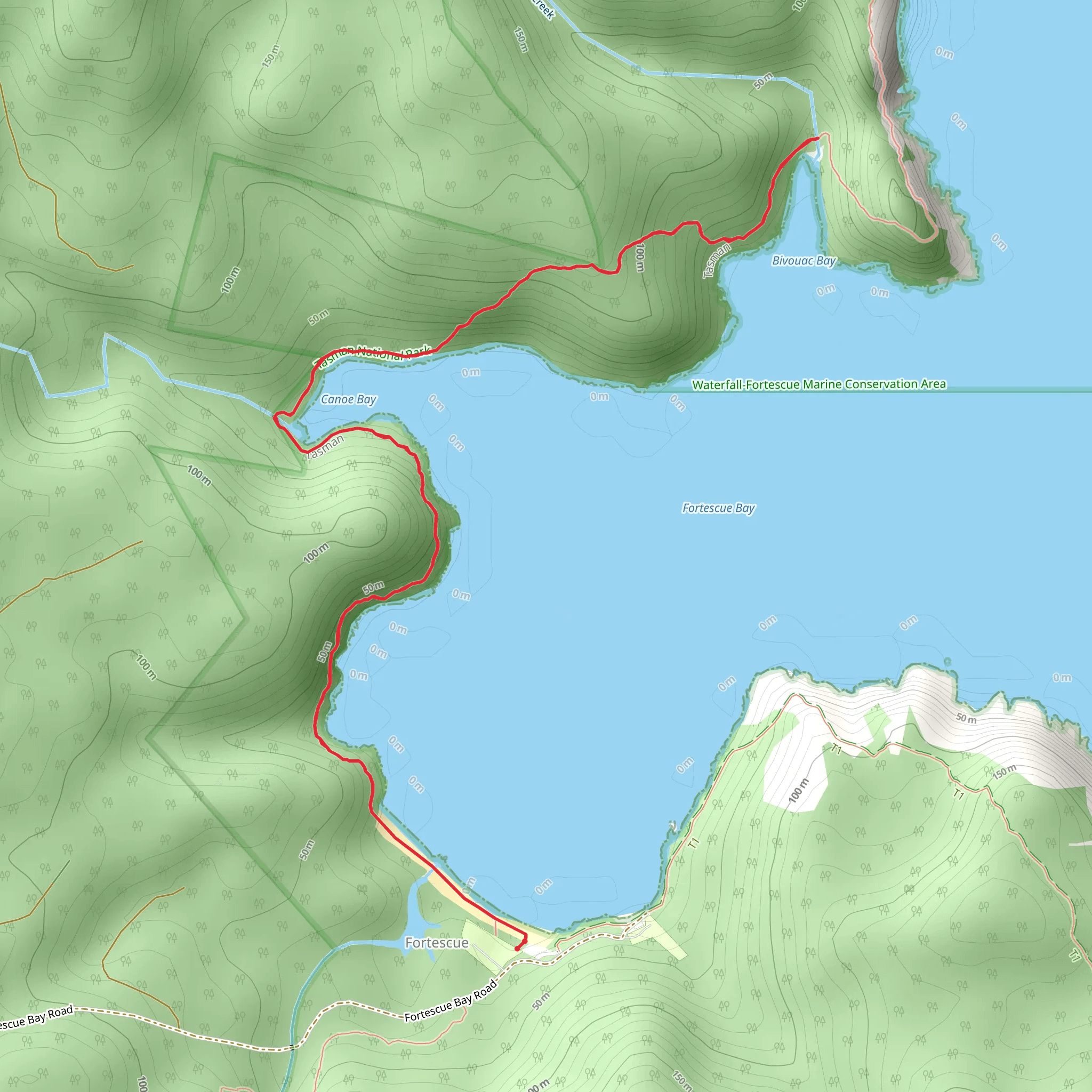 Bivouac Bay Walk mobile static map