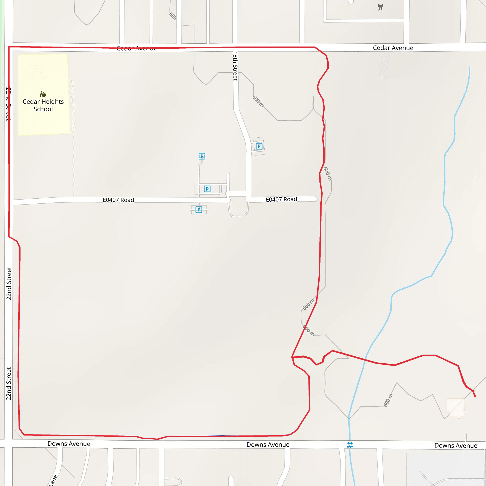 Woodward Loop mobile static map