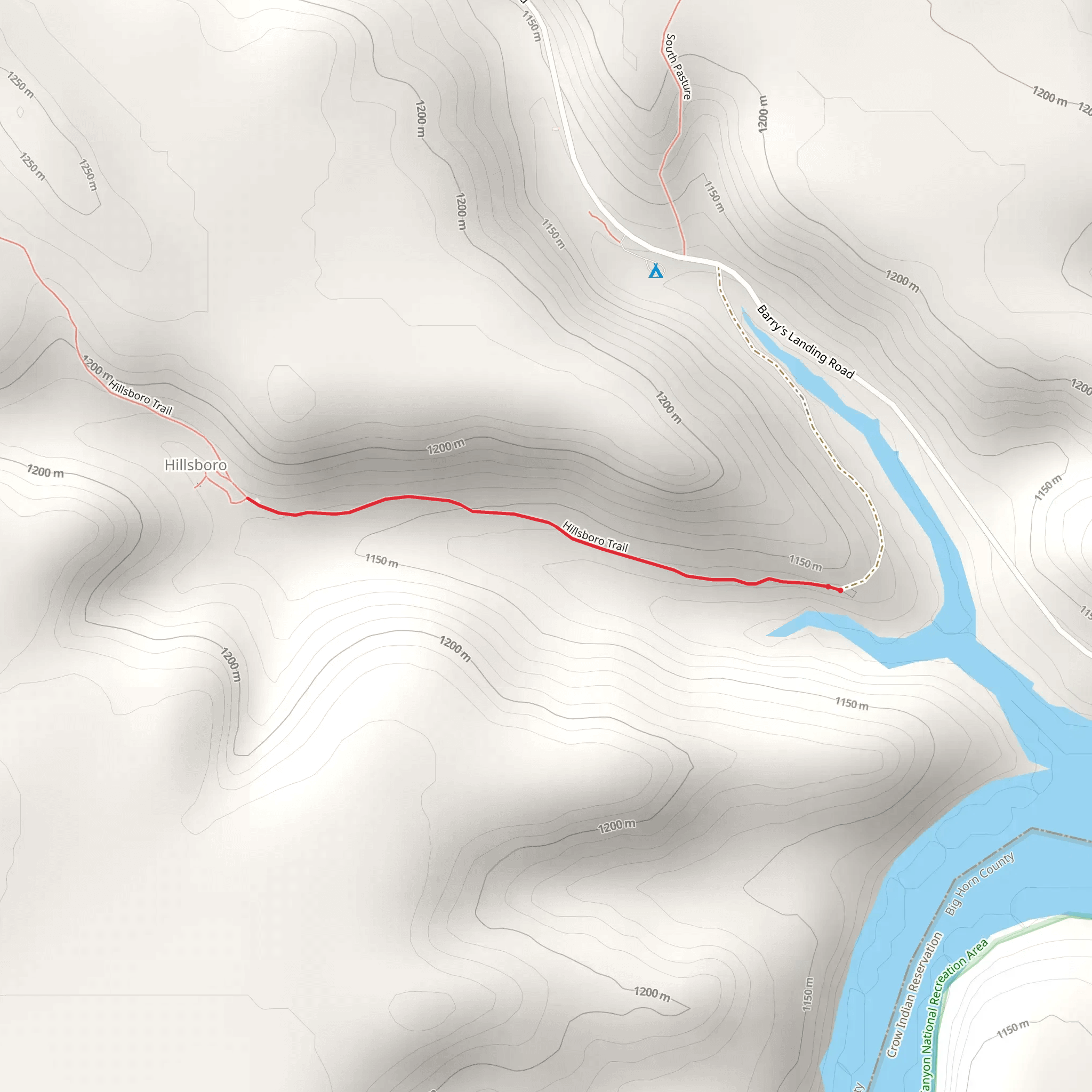 Hillsboro Trail mobile static map