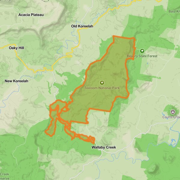 Tooloom National Park mobile static map