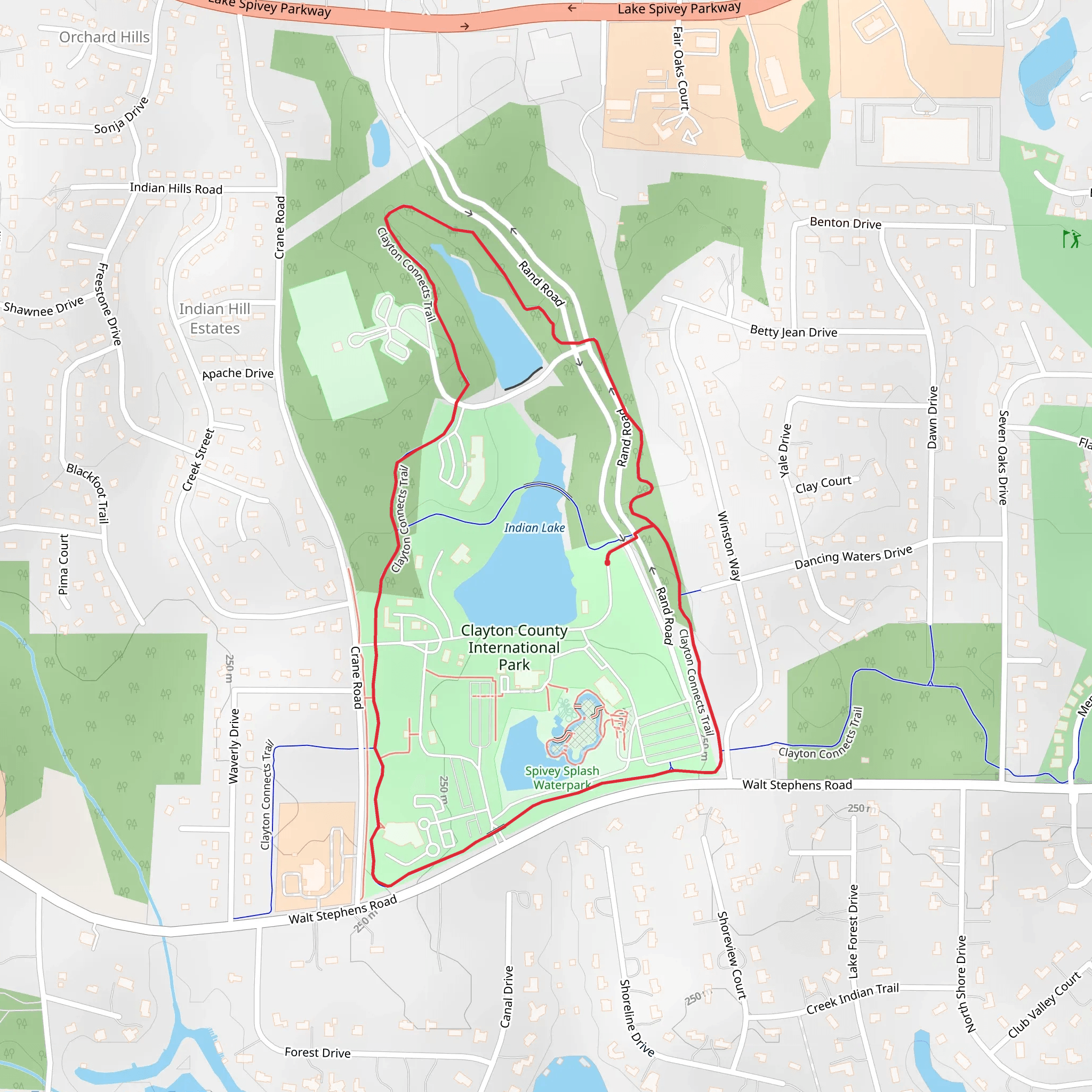 Clayton Connects Loop Trail mobile static map