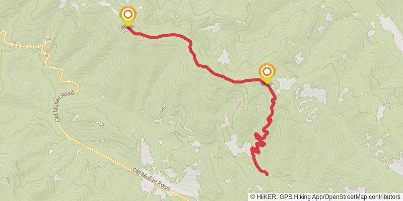 Mayo Gulch Trail stage 2 Map