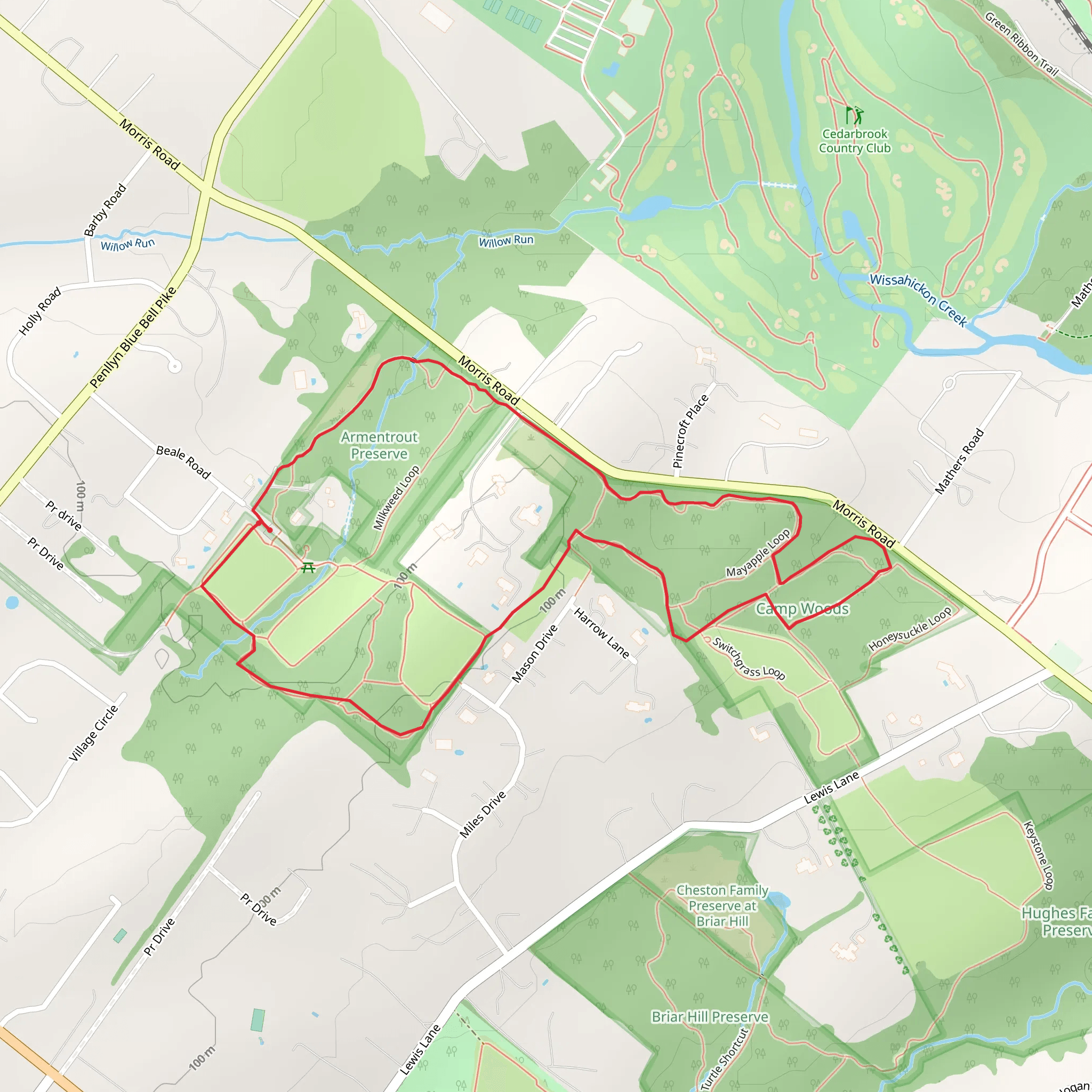 Willow Run Loop mobile static map