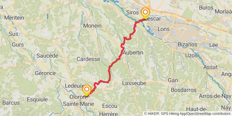 Via Tolosana stage 37 Map