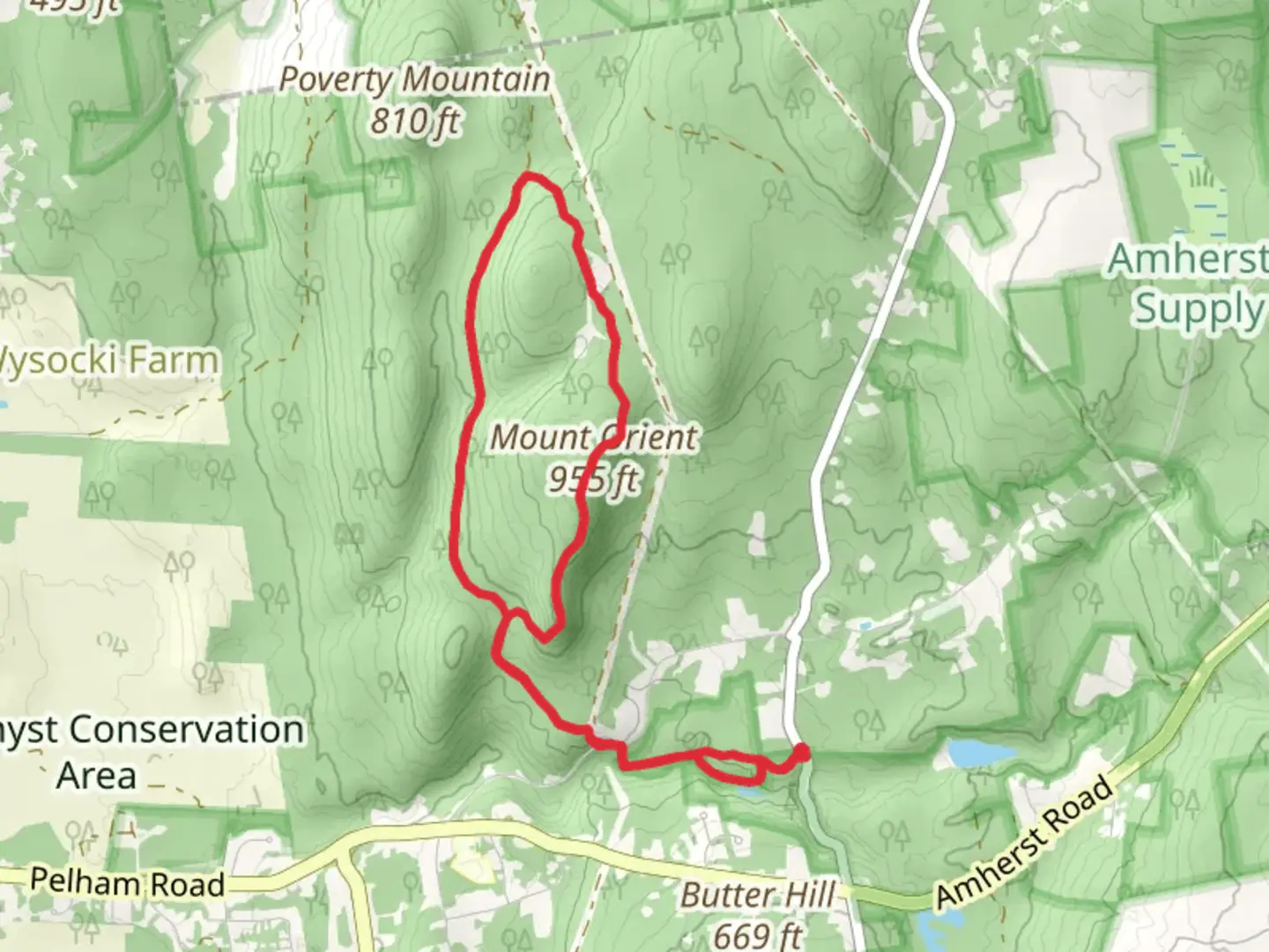 An image depicting the trail Mount Orient Loop Trail and its surrounding area.