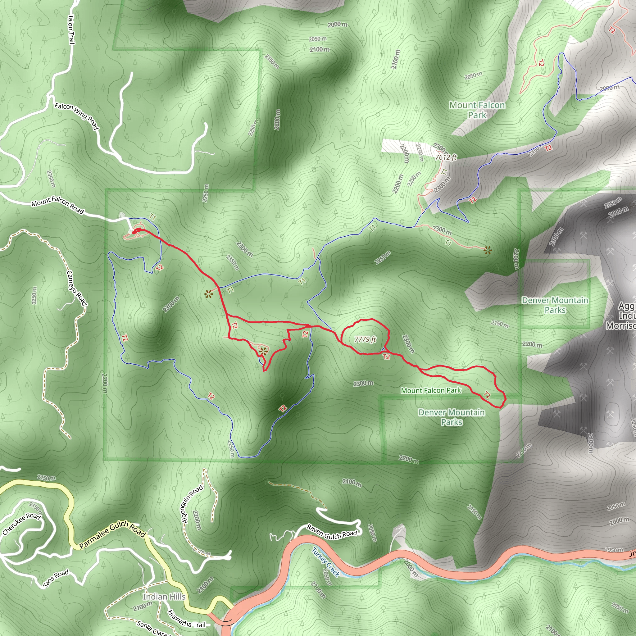 Mount Falcon and Devil's Elbow Loop Trail mobile static map