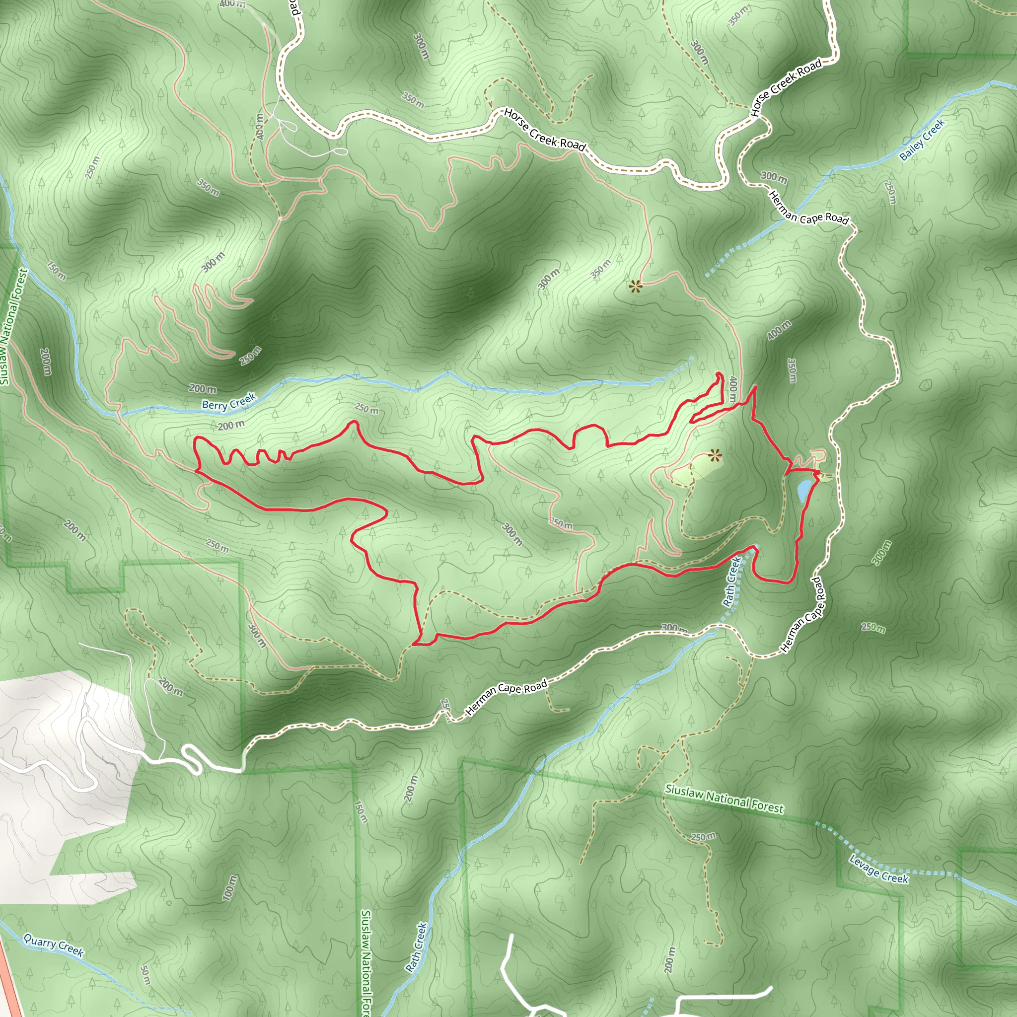 Loop around Cape Mountain mobile static map