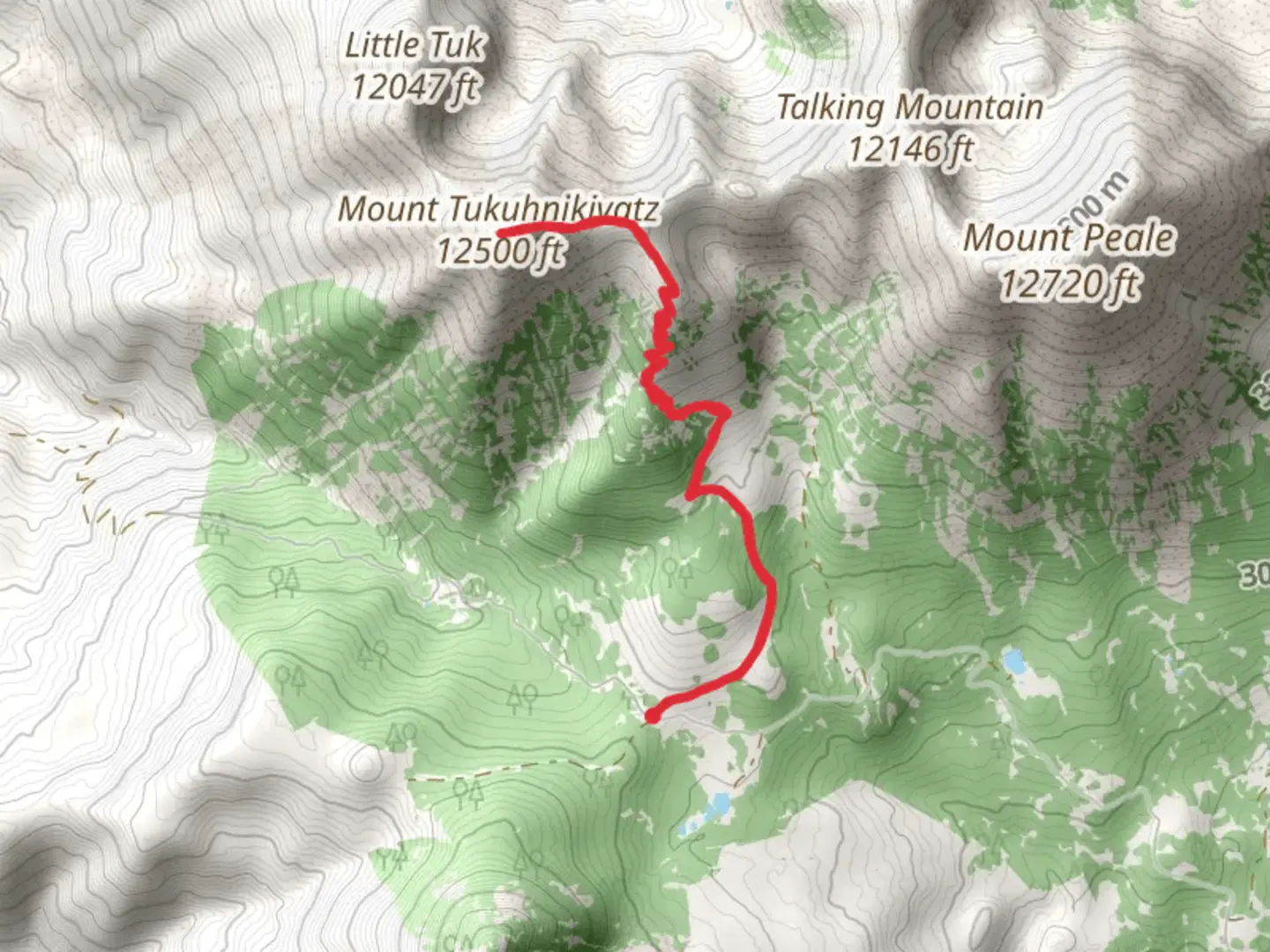 An image depicting the trail Mount Tukuhnikivatz Trail and its surrounding area.