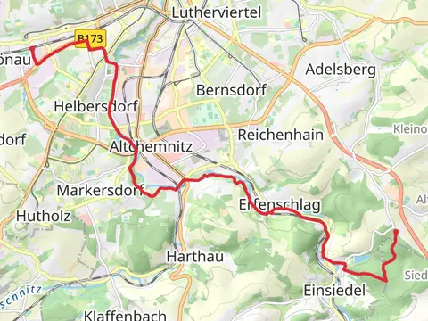 Chemnitz Schonau to Einsiedel Walk via Einsiedel Wald