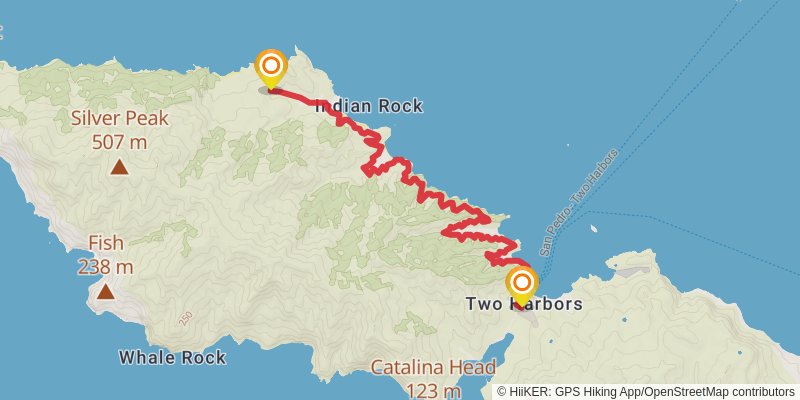 Trans-Catalina Trail alt 1 Map