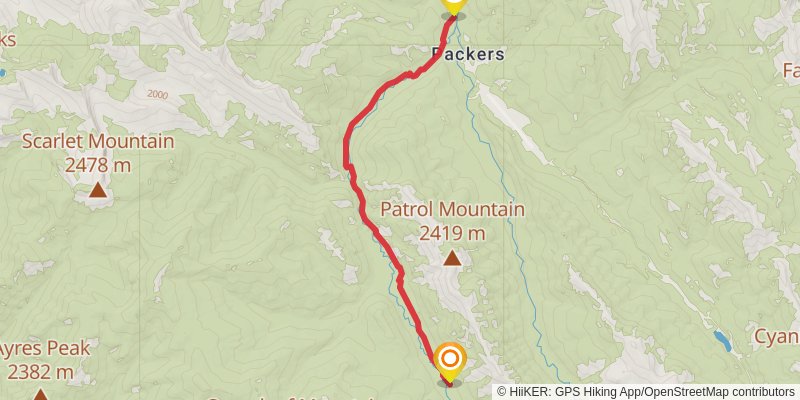 Continental Divide Trail - Montana And Idaho stage 67 Map