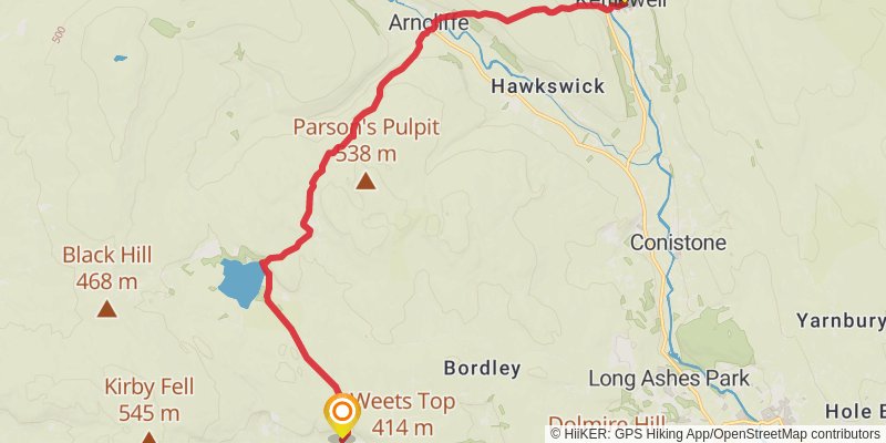 Lower Dales Hostels Walk stage 3 Map