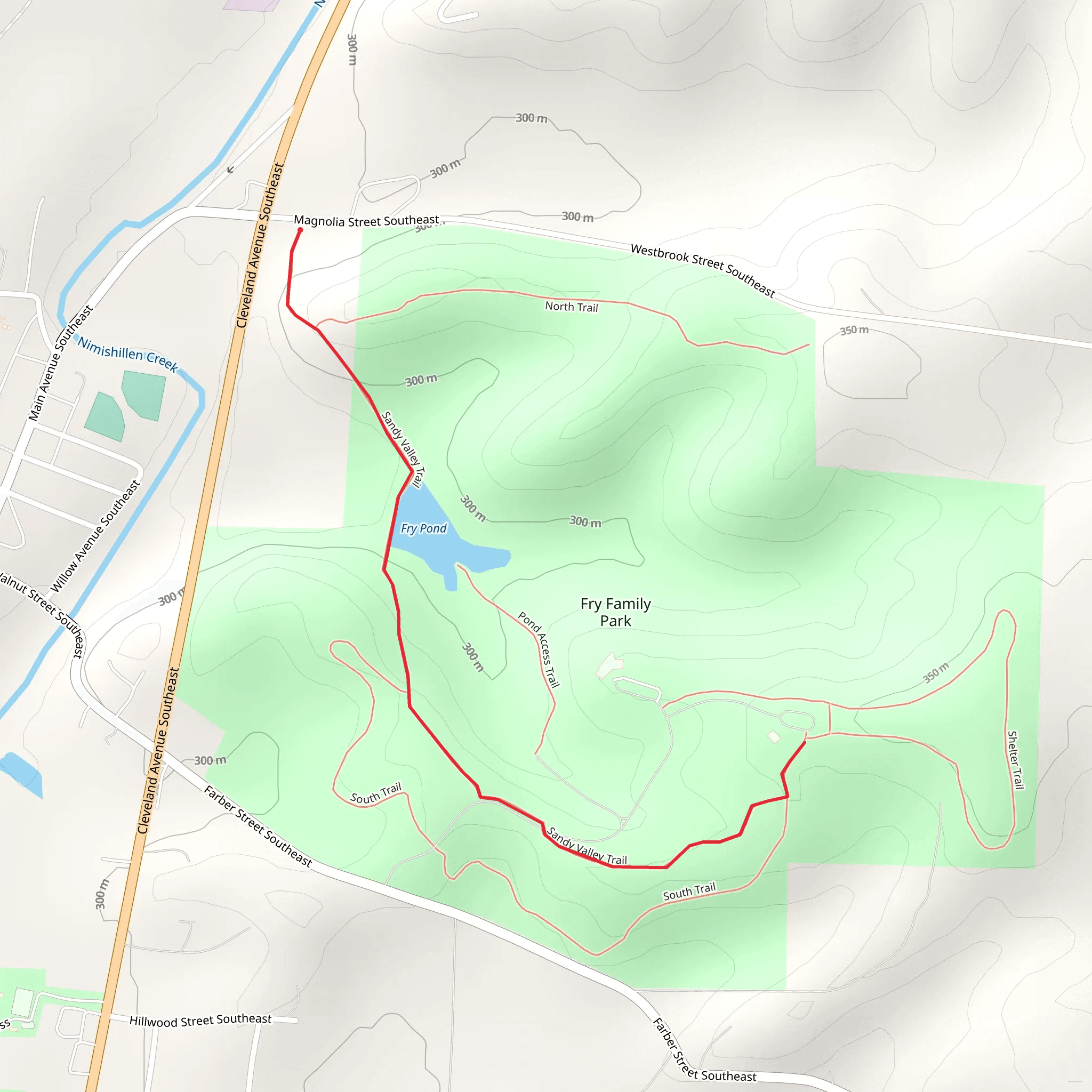 Sandy Valley Trail mobile static map