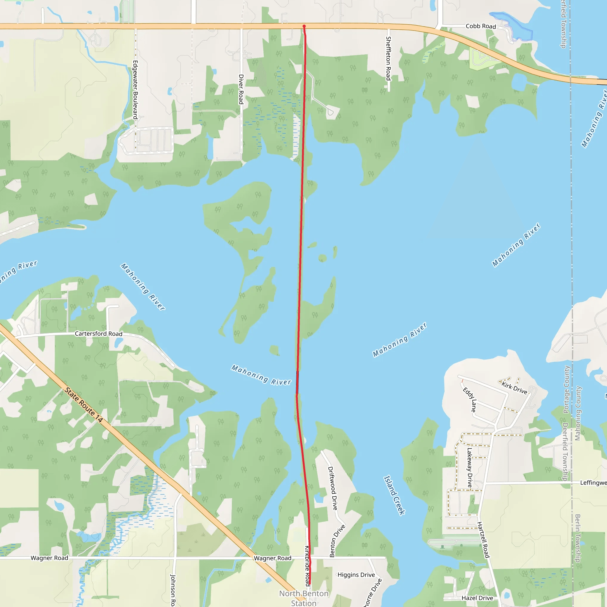 Berlin Lake Trail mobile static map