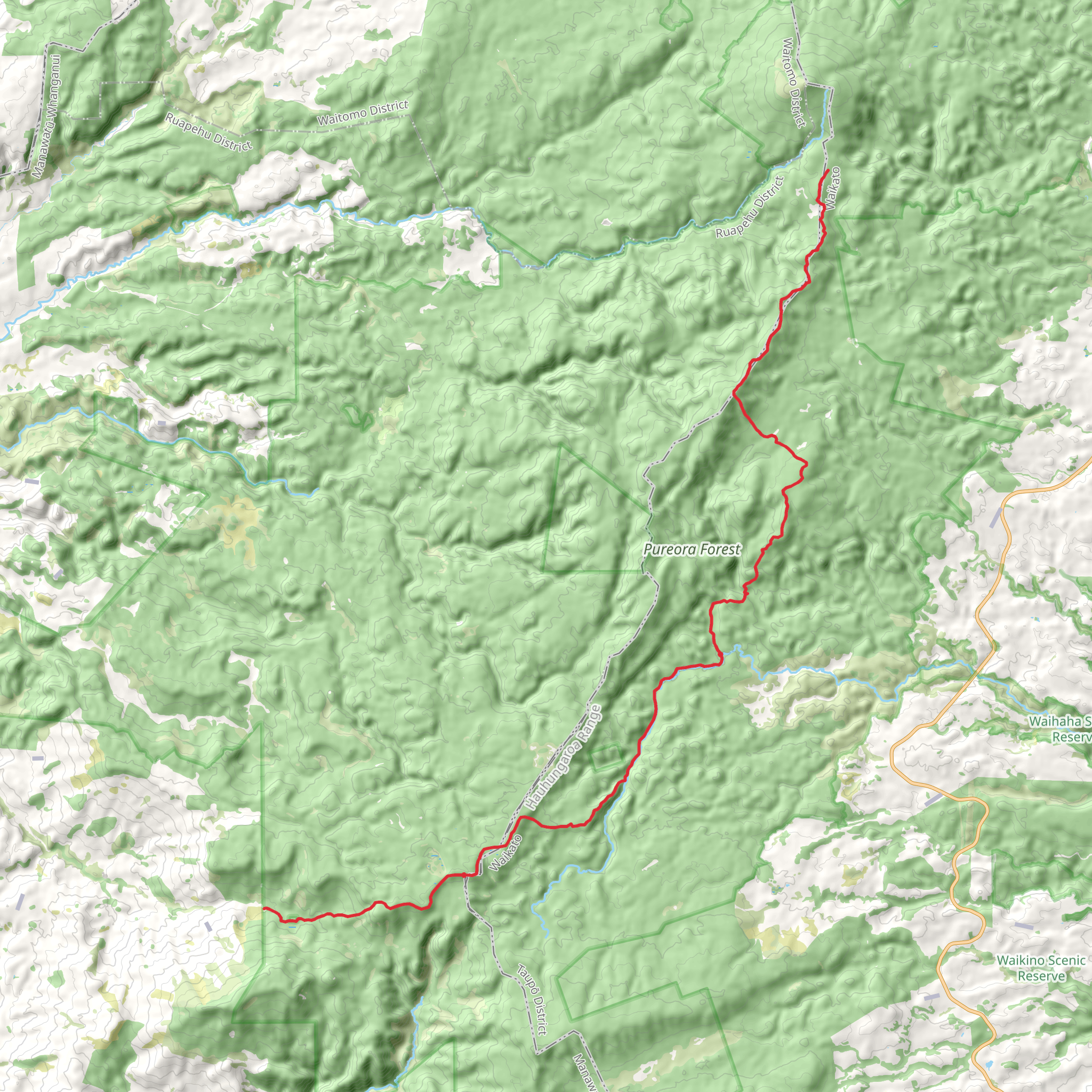 Hauhungaroa Track mobile static map