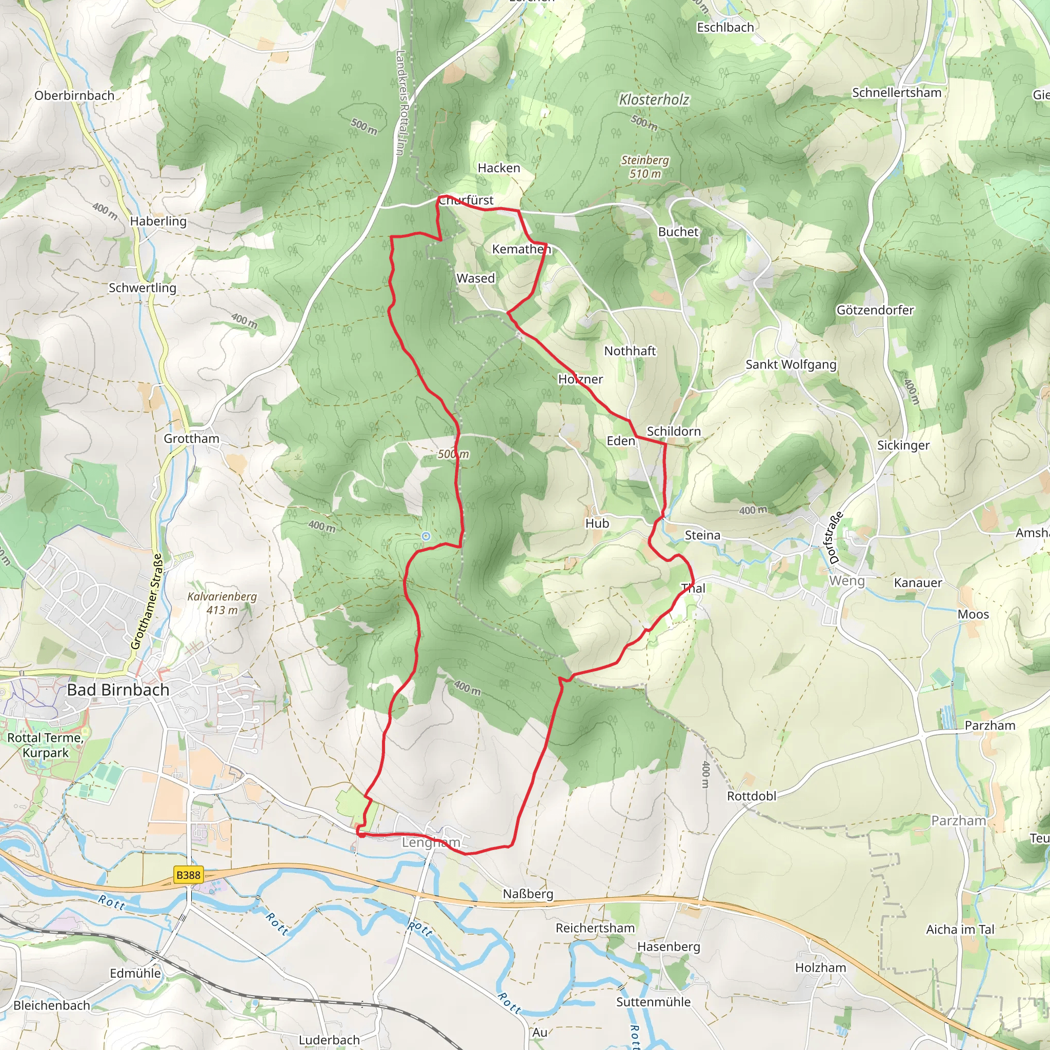 Lengham to Kemathen Loop mobile static map