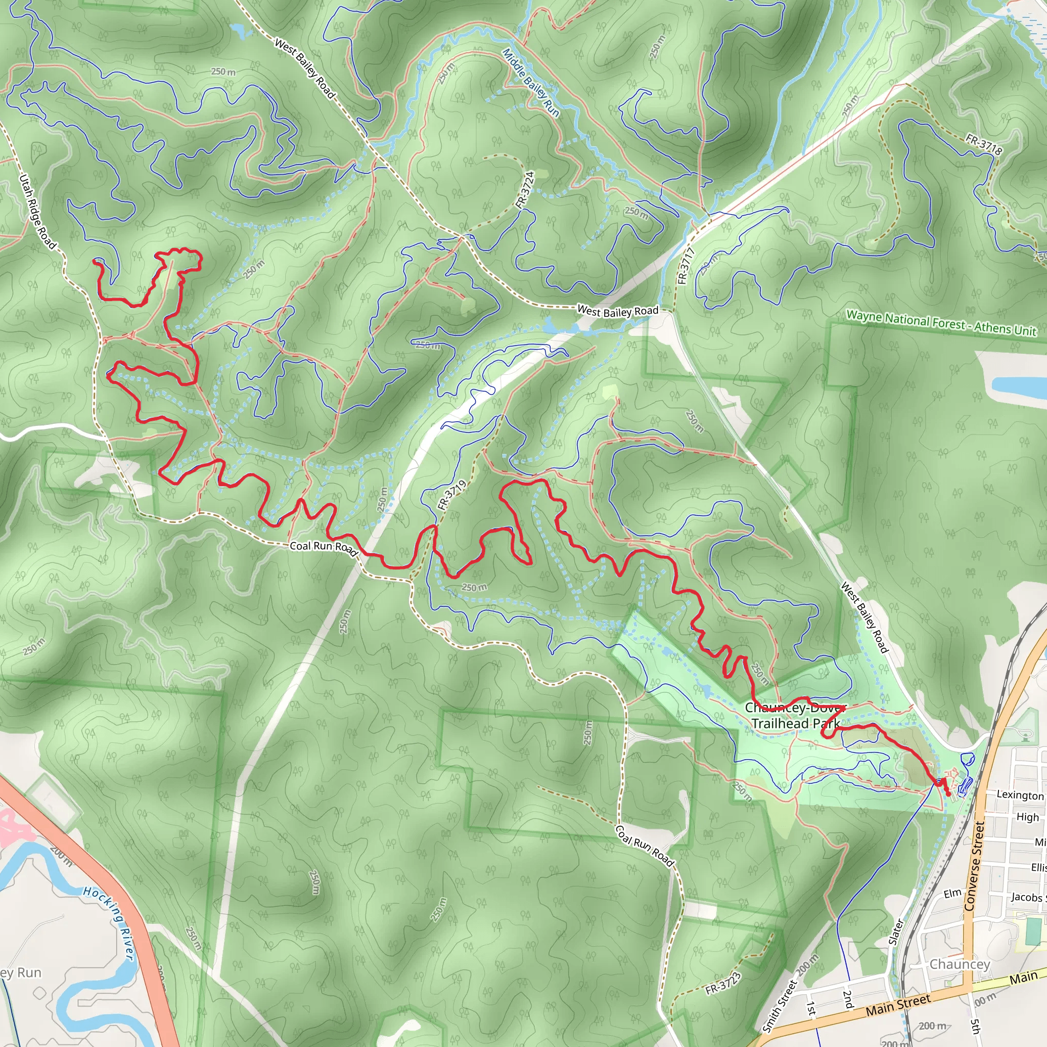 Coal Train and Tipple Top Trail mobile static map